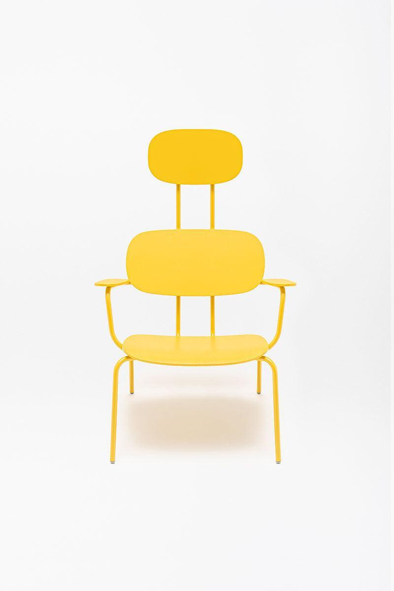 Fotel z zagłówkiem NEW SCHOOL LOUNGE ceglasty MDD Eye on Design