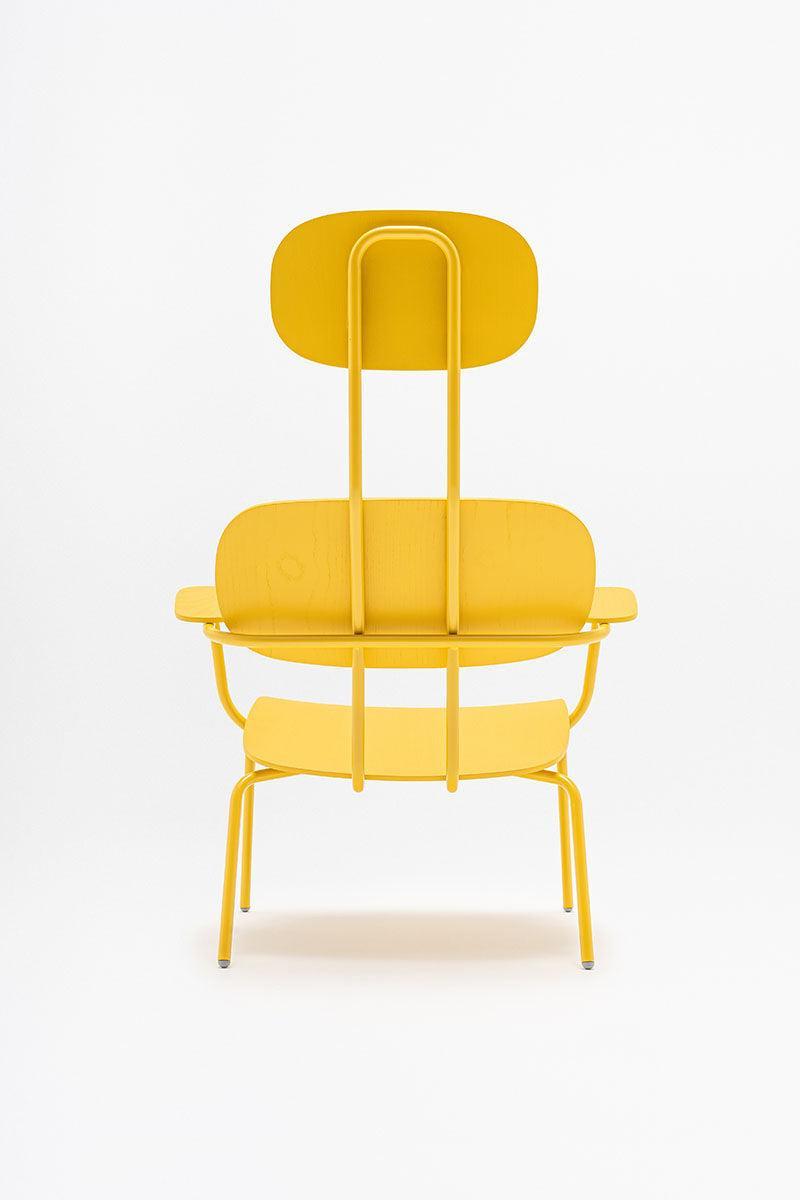 Fotel z zagłówkiem NEW SCHOOL LOUNGE ceglasty MDD Eye on Design