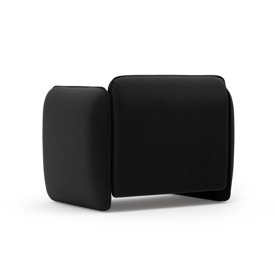 Fluwelen fauteuil GEORGIA zwart