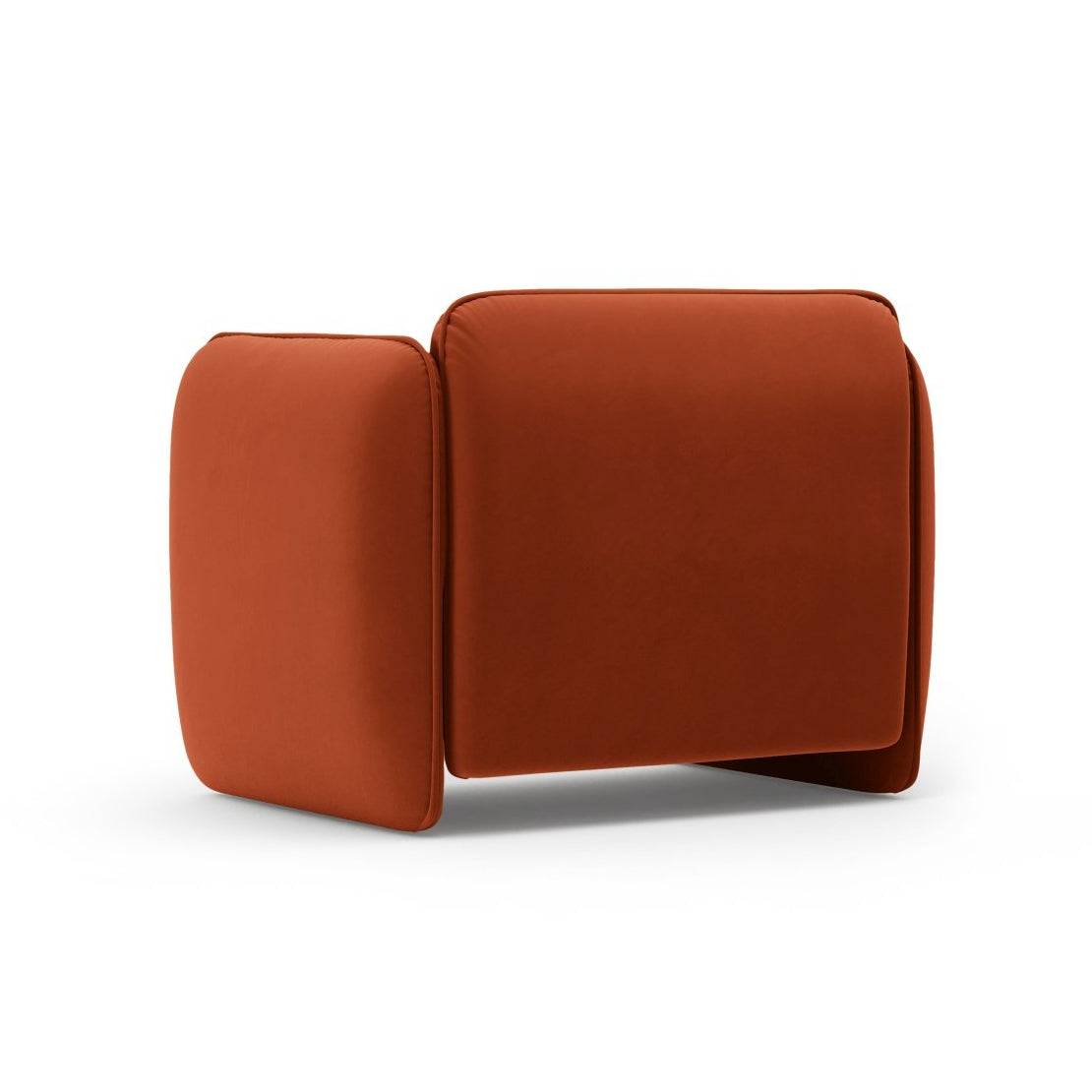 Samt-Sessel GEORGIA kastanienbraun