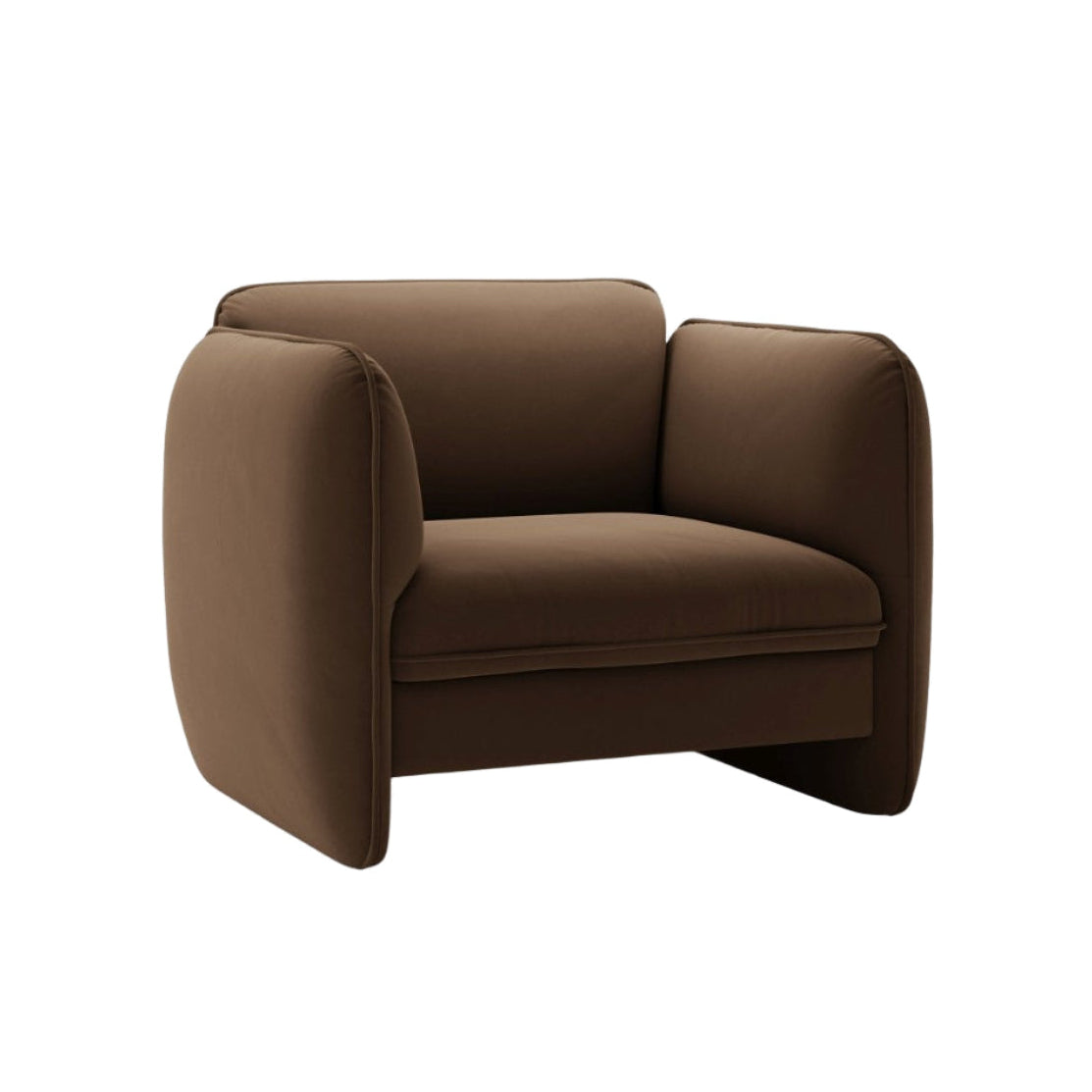 Velvet Armchair GEORGIA Chocolate
