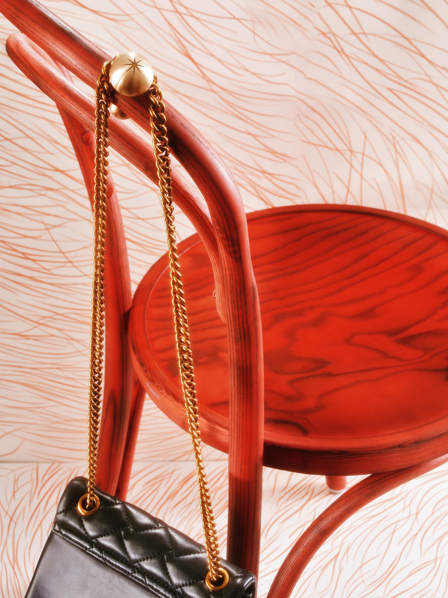 Stoel A-1889 FUOCO ARANCIA esdoornhout