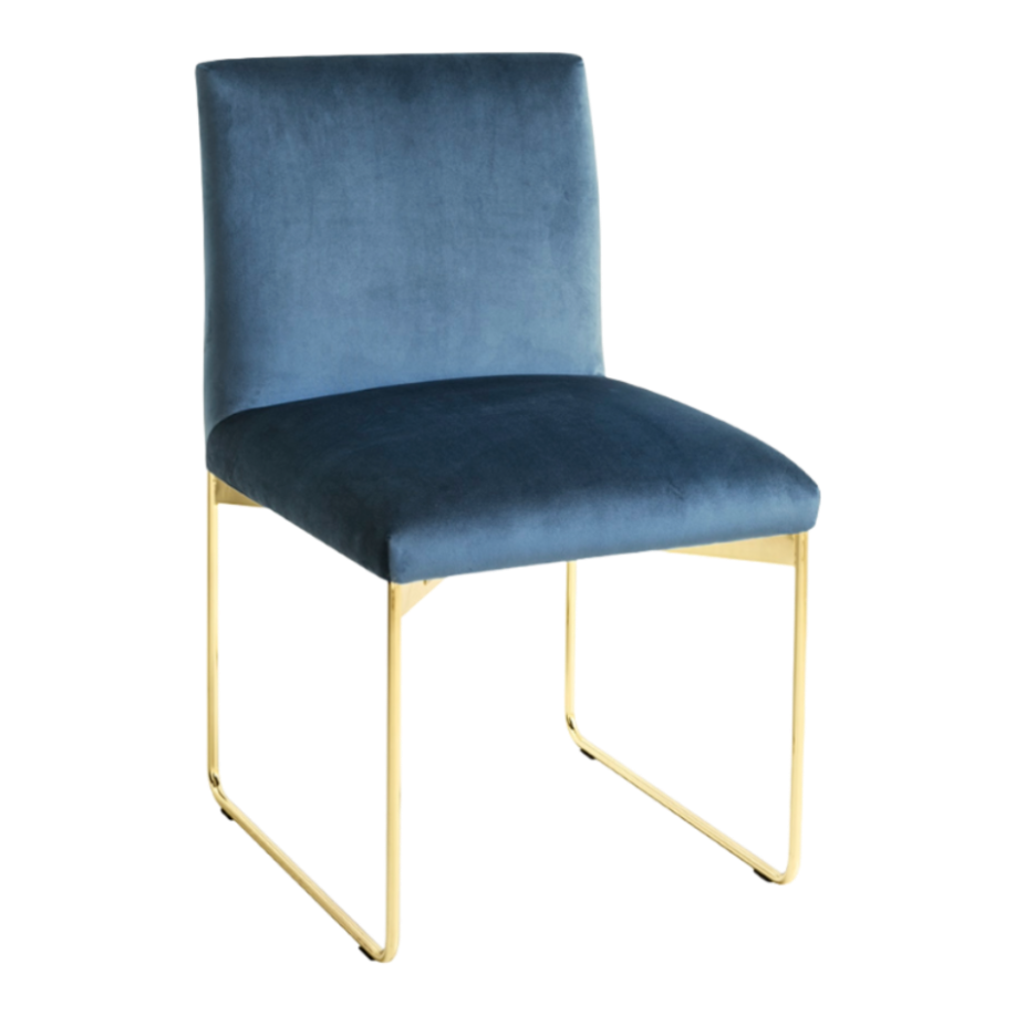 GALA upholstered chair with a golden base