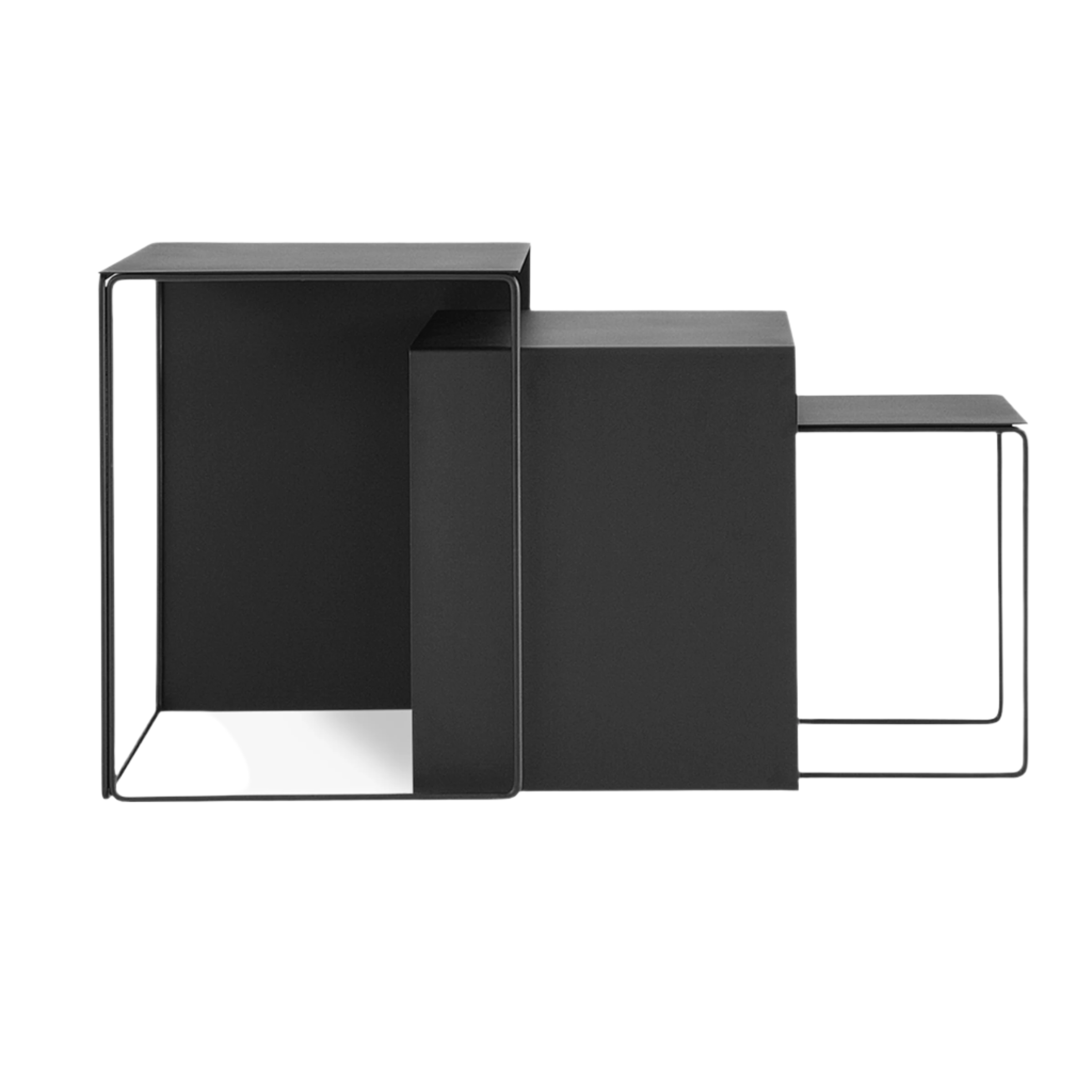 CLUSTER TABLES coffee table set black