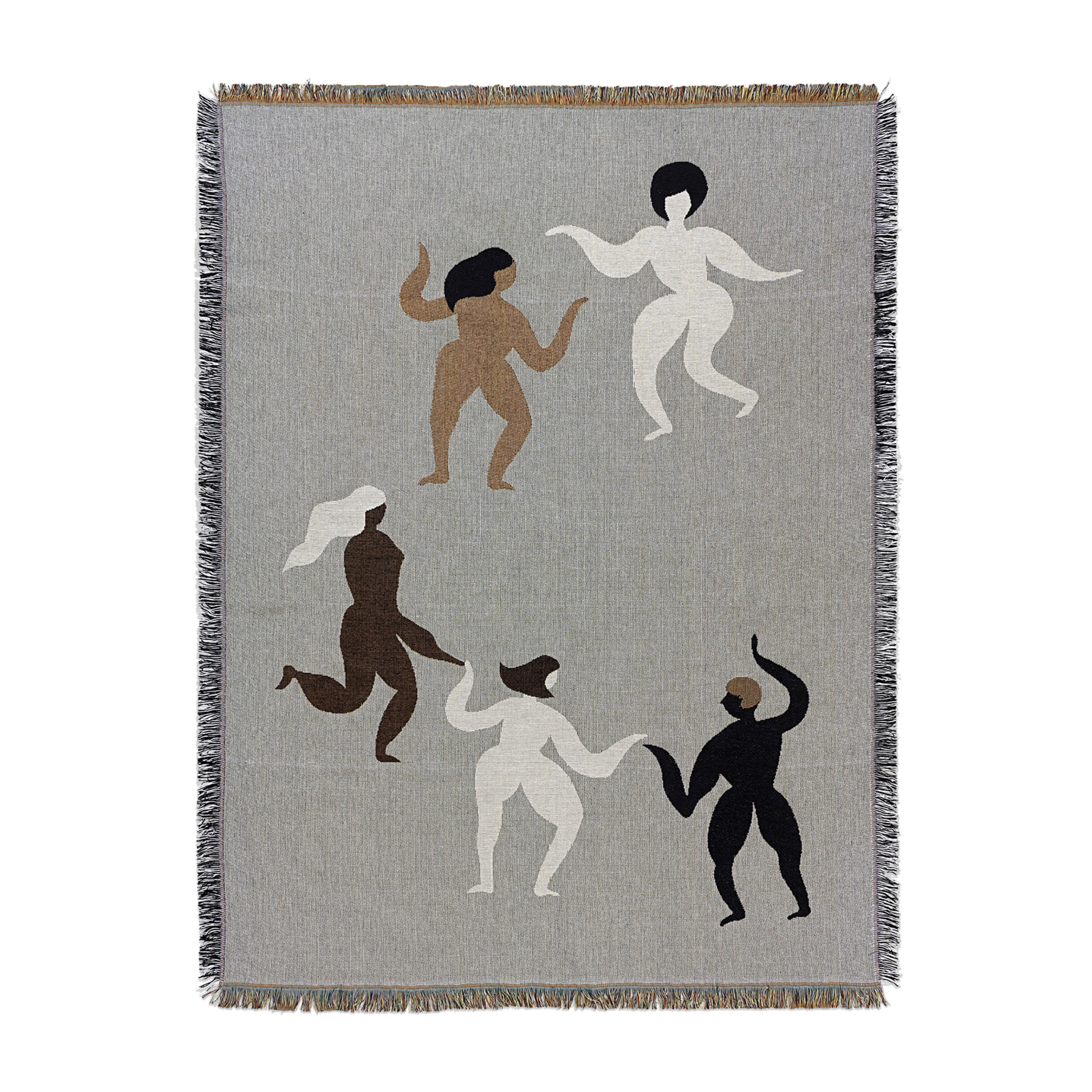 Dekbedovertrek FREE TAPESTRY lichtgrijs met bruin