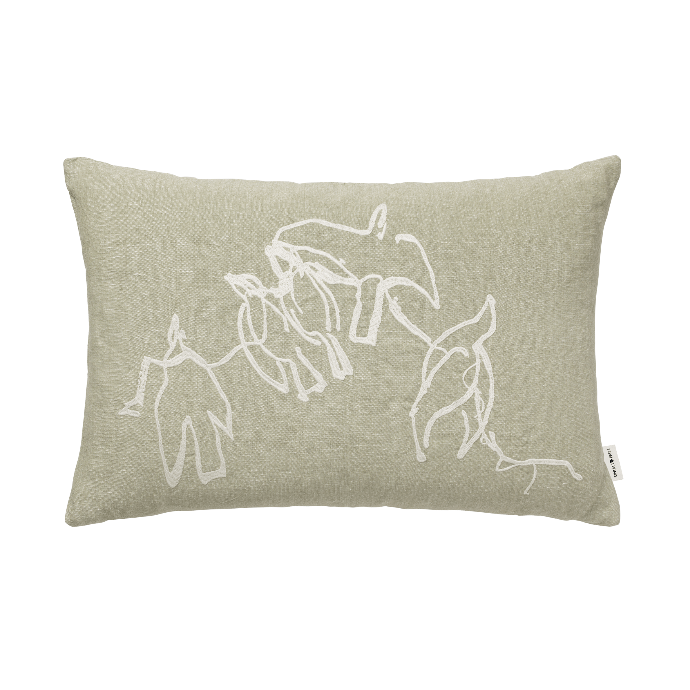 VUELO decorative pillow light green with white