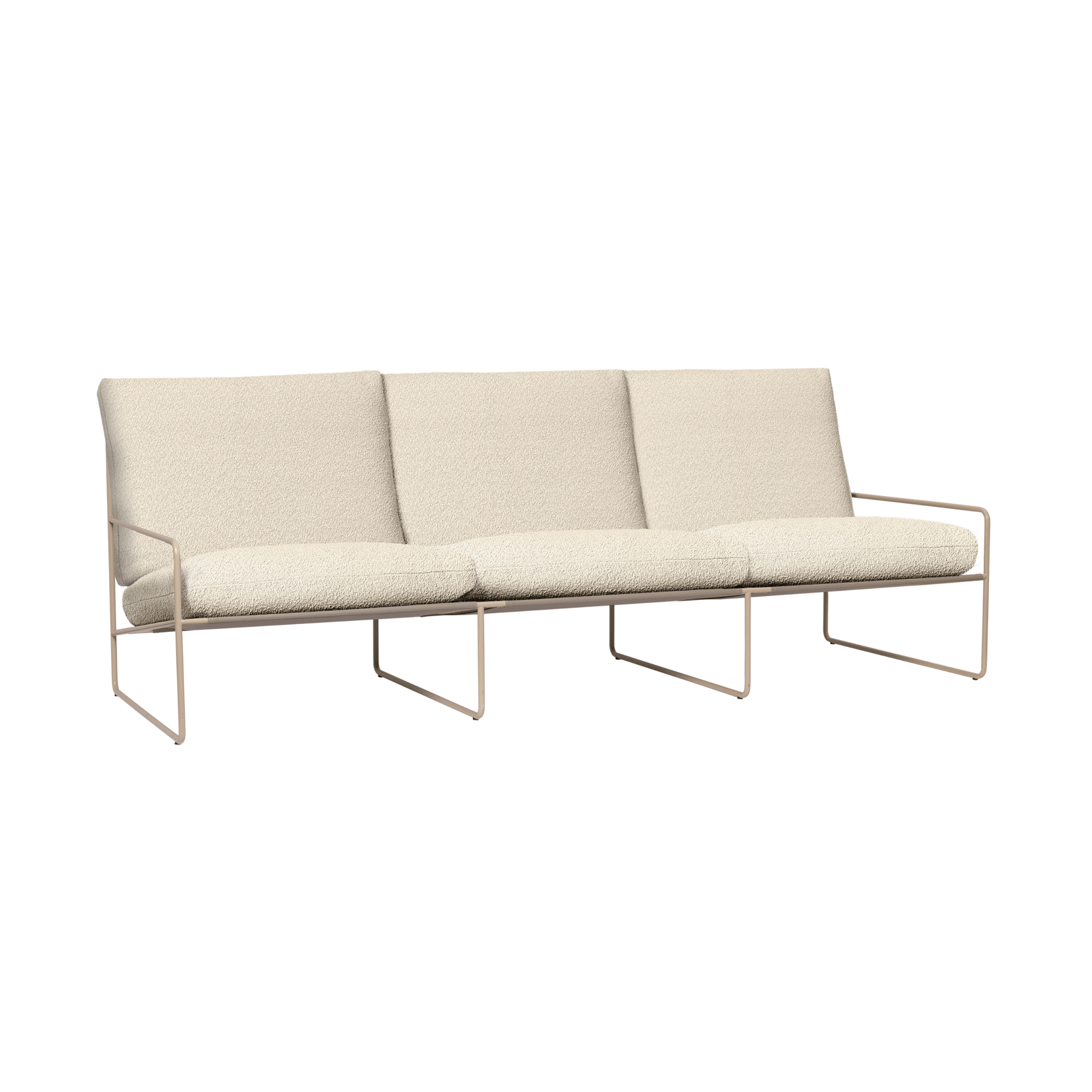 3-zits buitenbank DESERT gebroken wit met beige basis