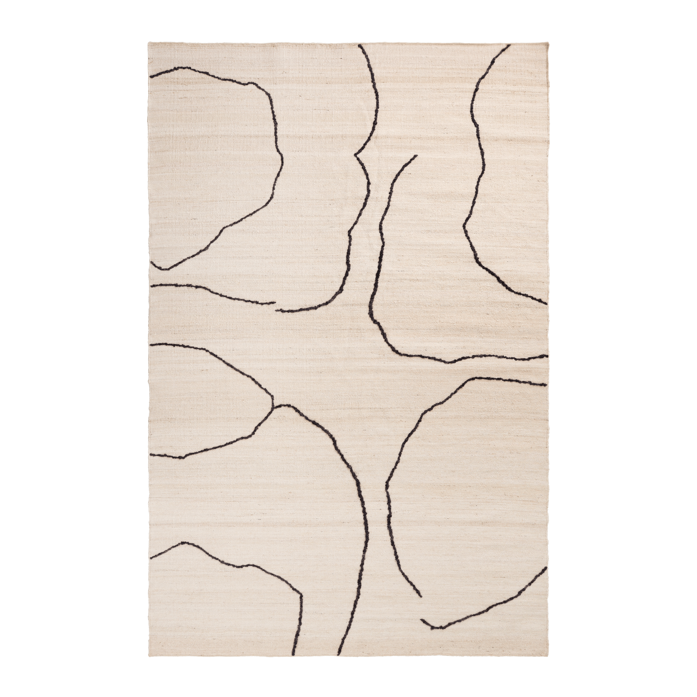 GESSO rug broken white with dark fig