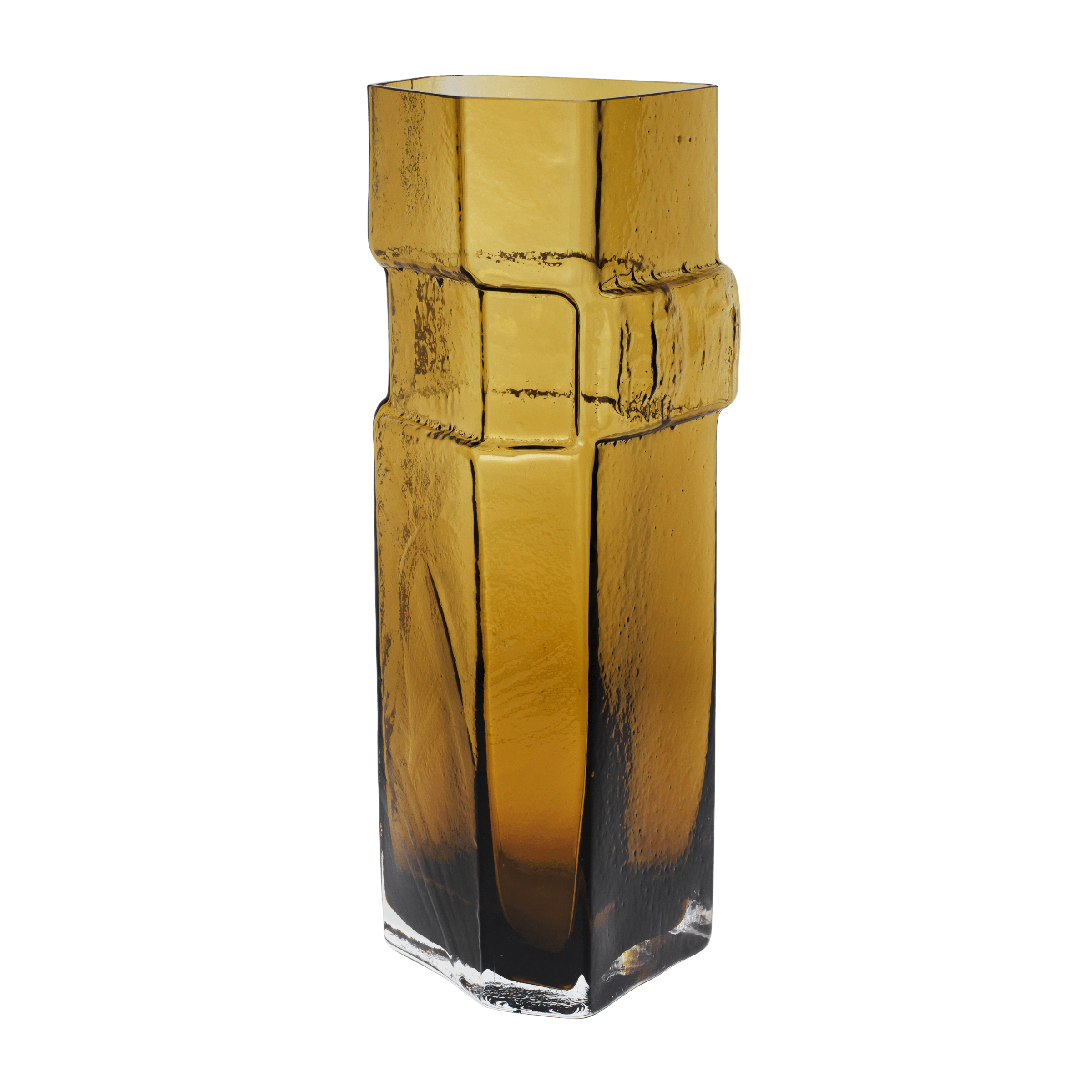 Vaas MURO TALL amberkleurig glas