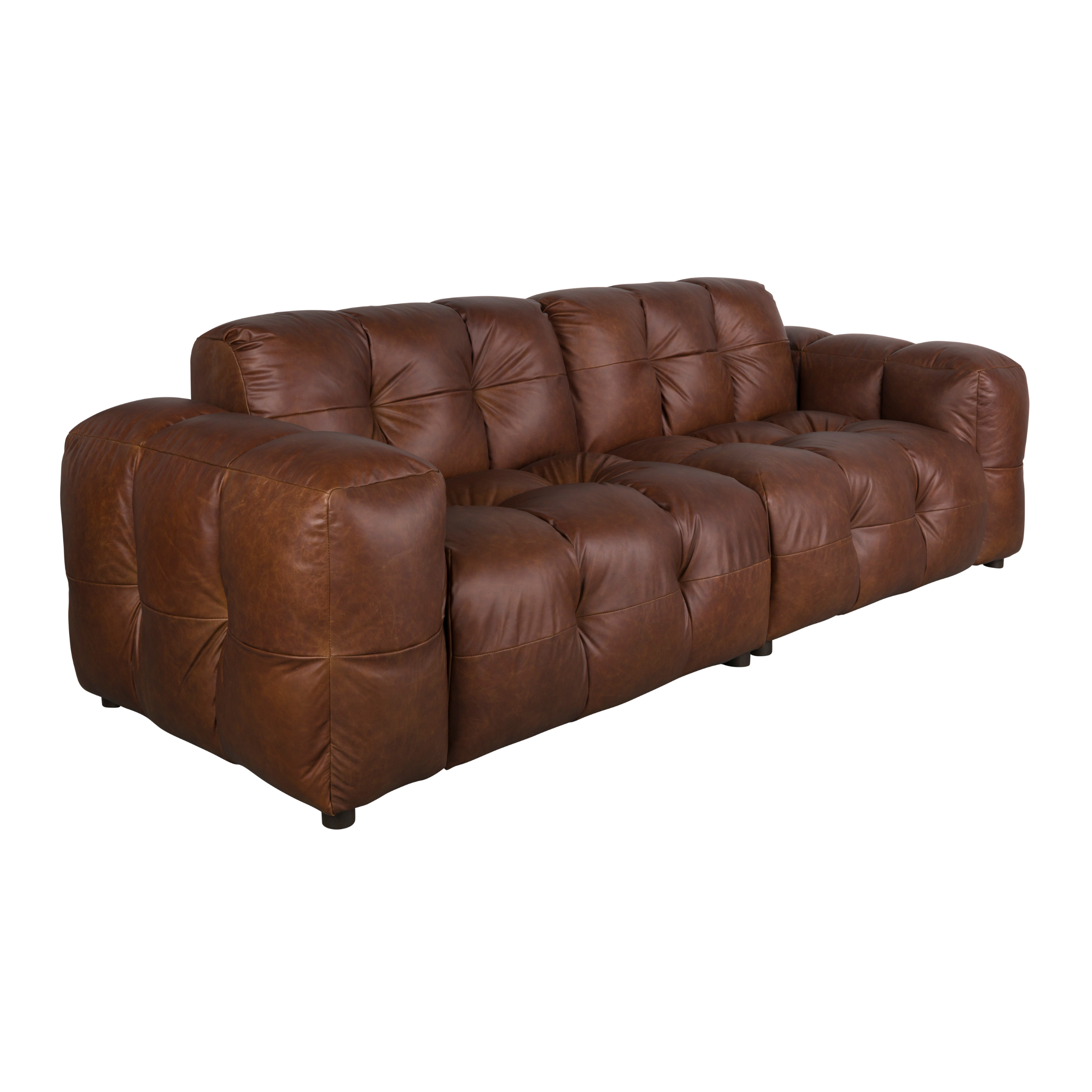 HACKMAN 3-seater Sofa chocolate leather