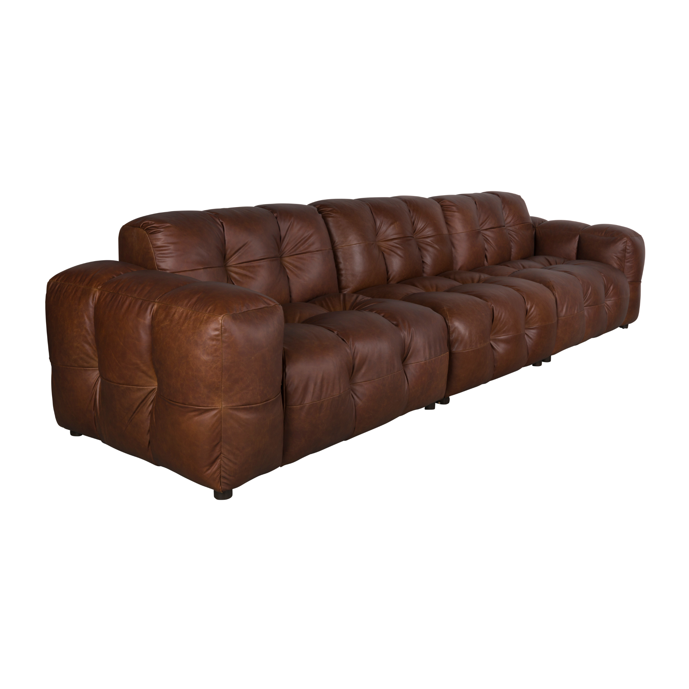 Sofa 4,5-persoons HACKMAN chocoladeleer
