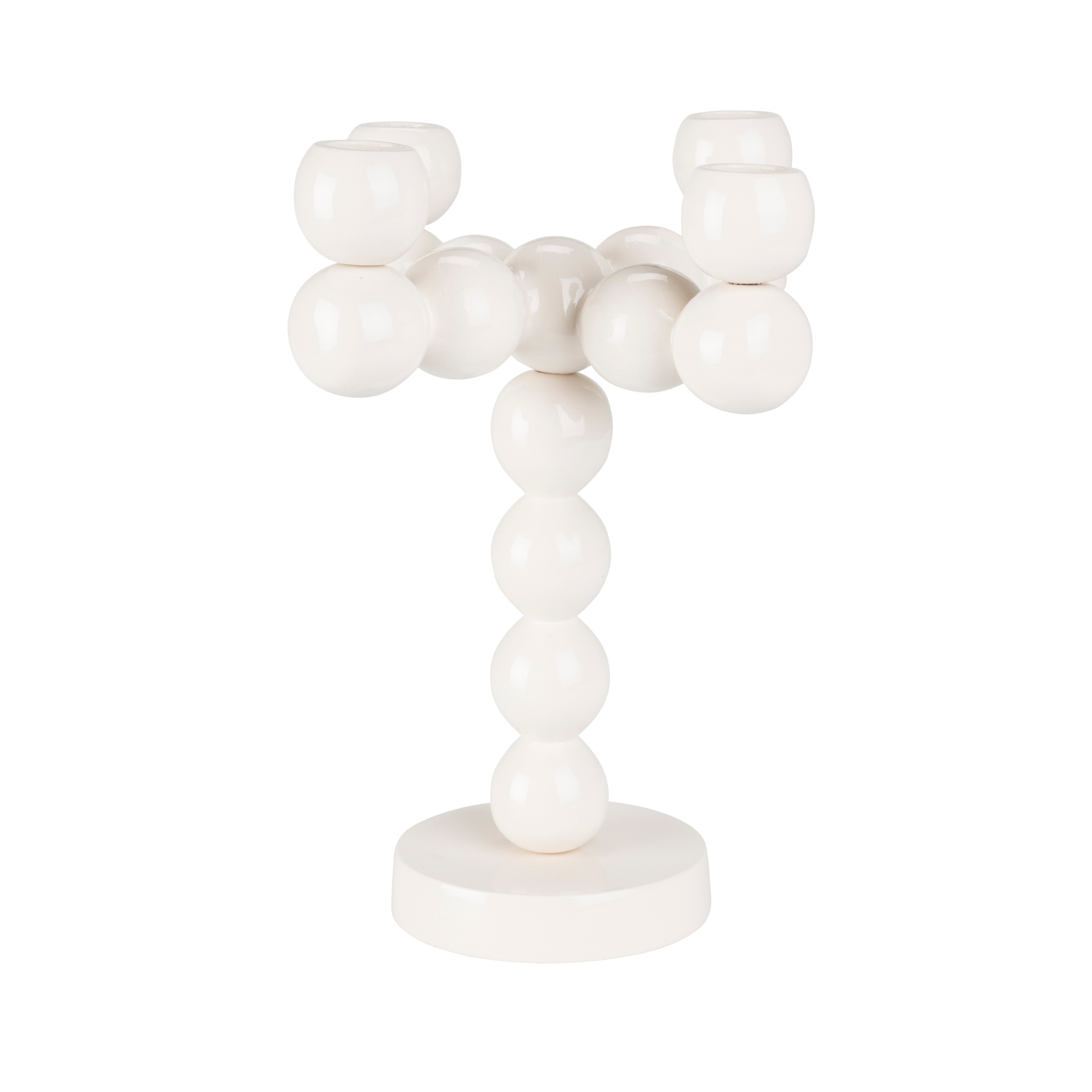 BUBBLES FOUR beige candle holder