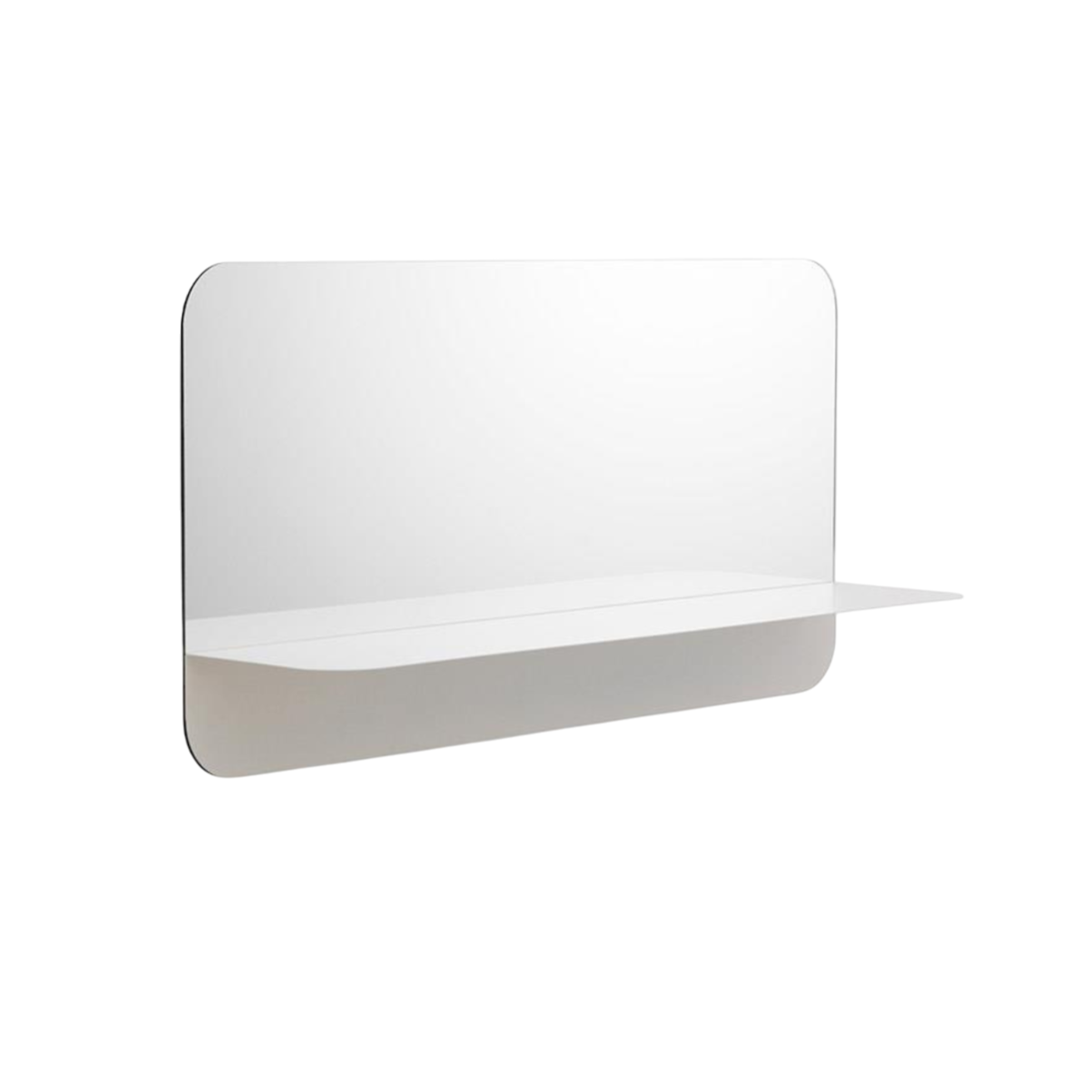 Horizon HORIZONTAL Spiegel mit Regal weiß
