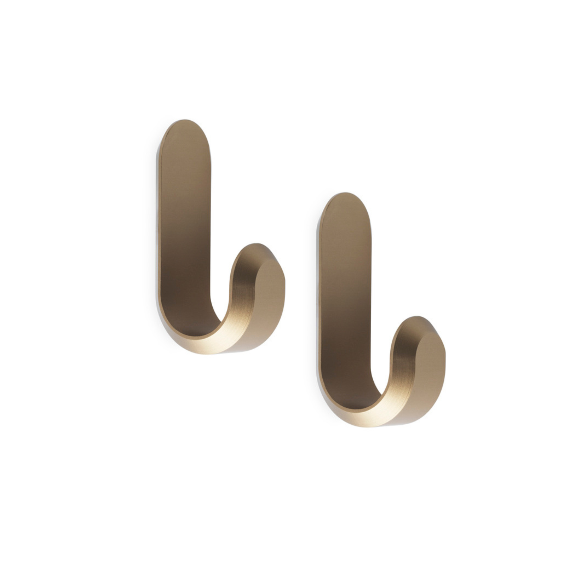 CURVE matte gold hanger set