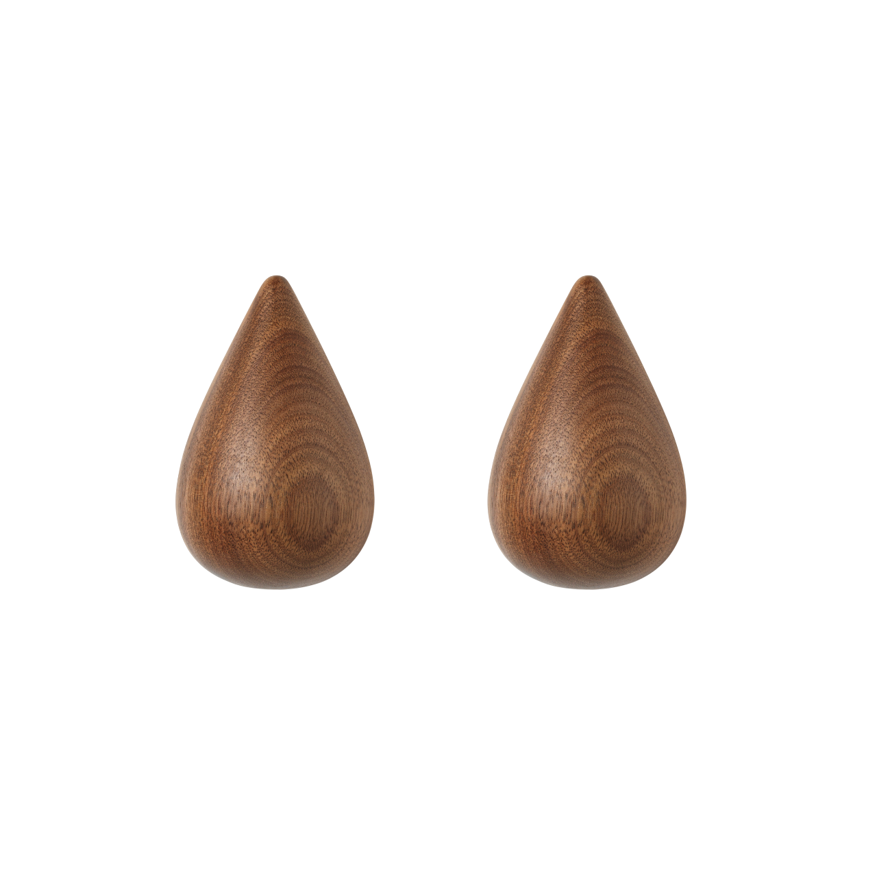 Set haken DROPIT notenhout