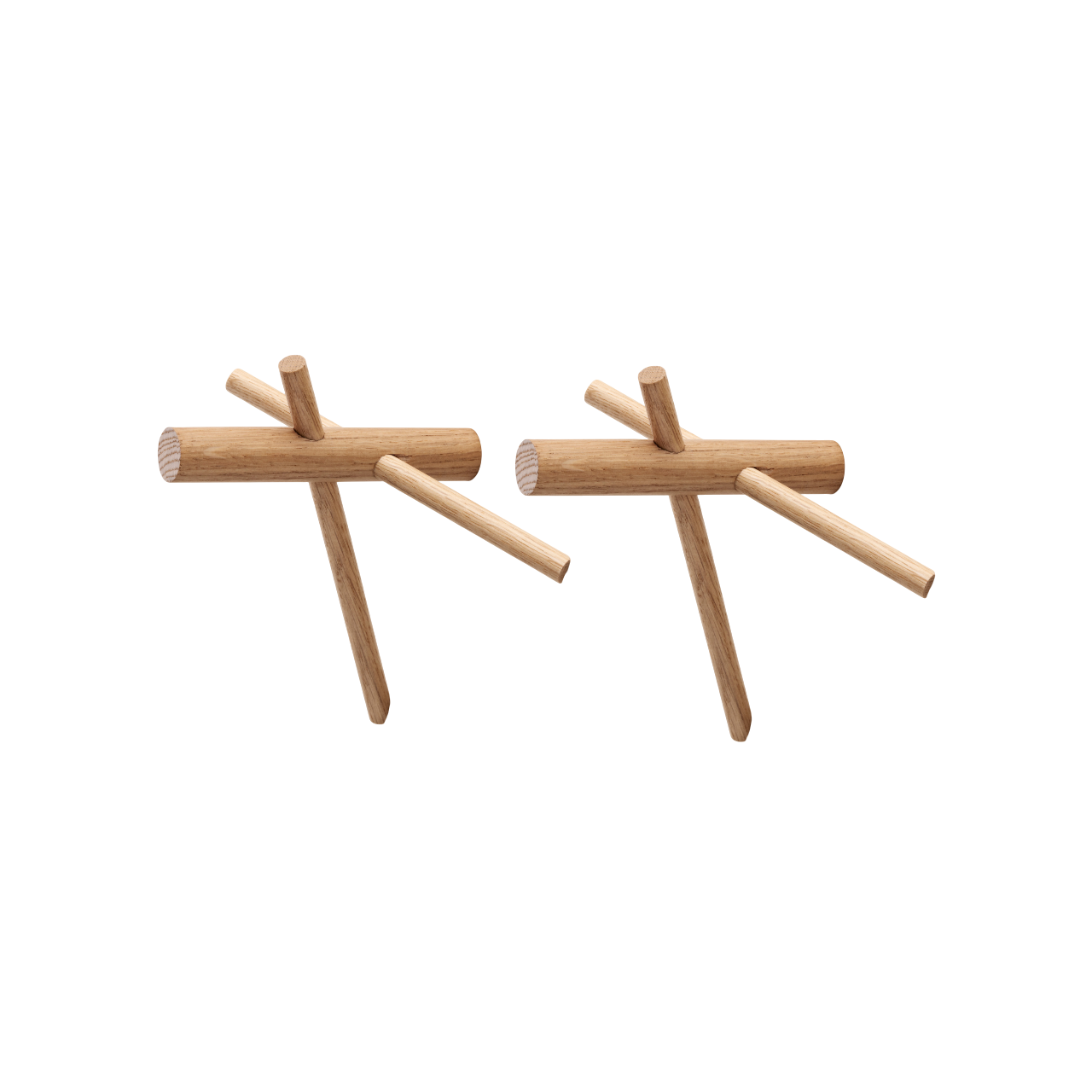 STICKS coat rack set oak wood