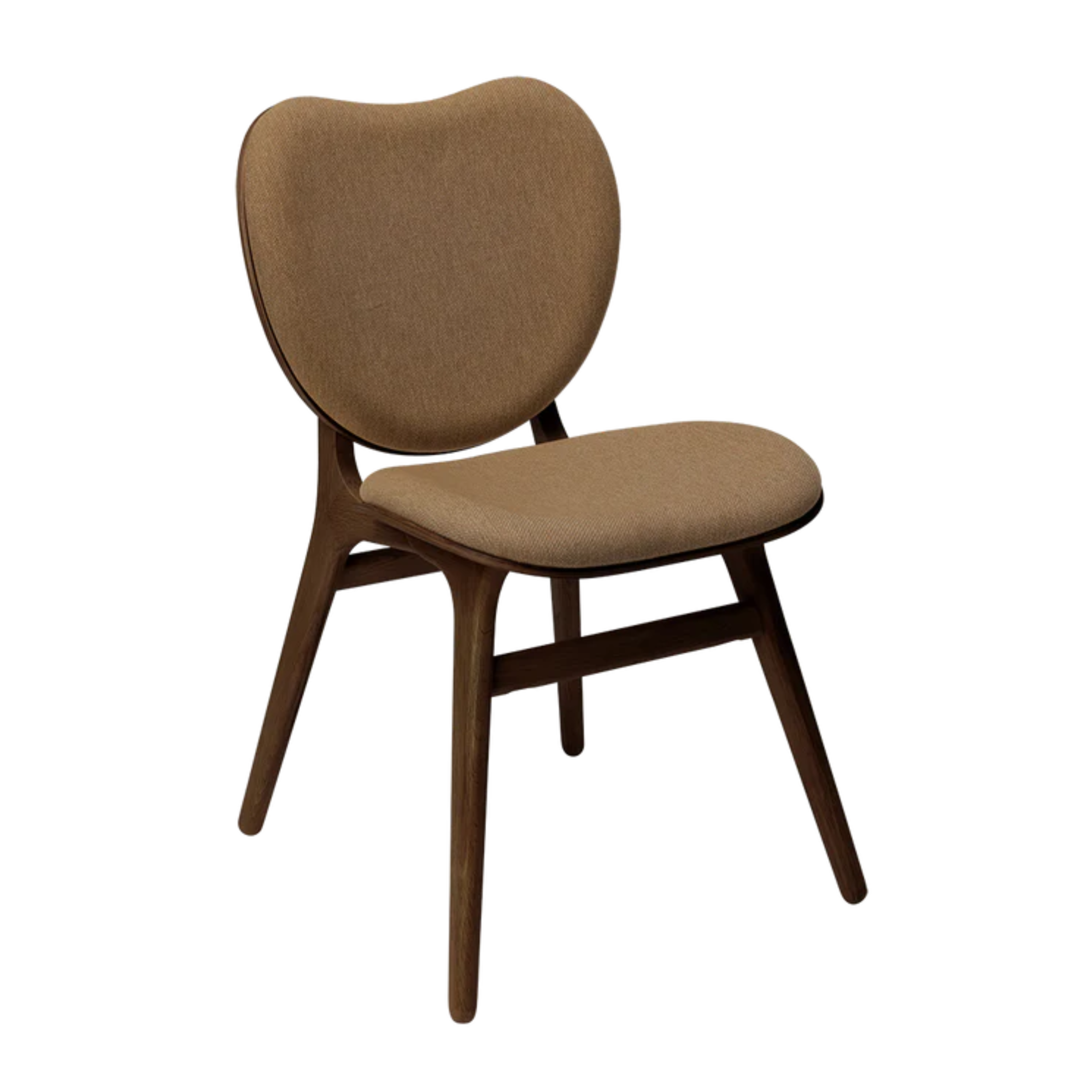 Stuhl CONVERSATION braun mit dunklem Eichenfuß