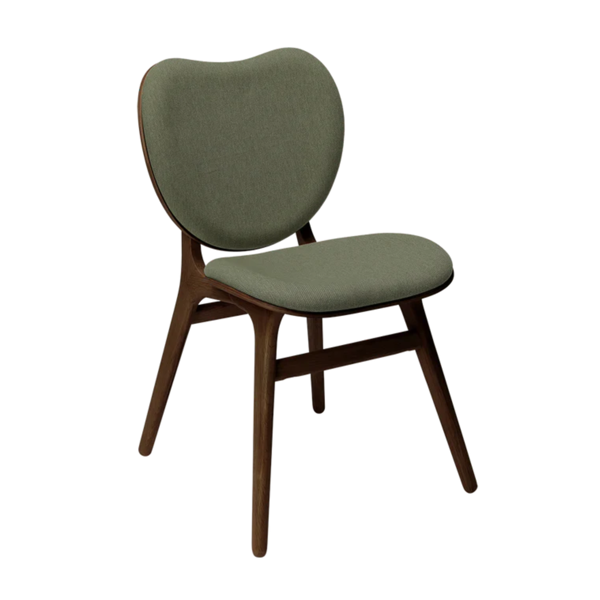 Stoel CONVERSATIE groen met een donkere eiken basis