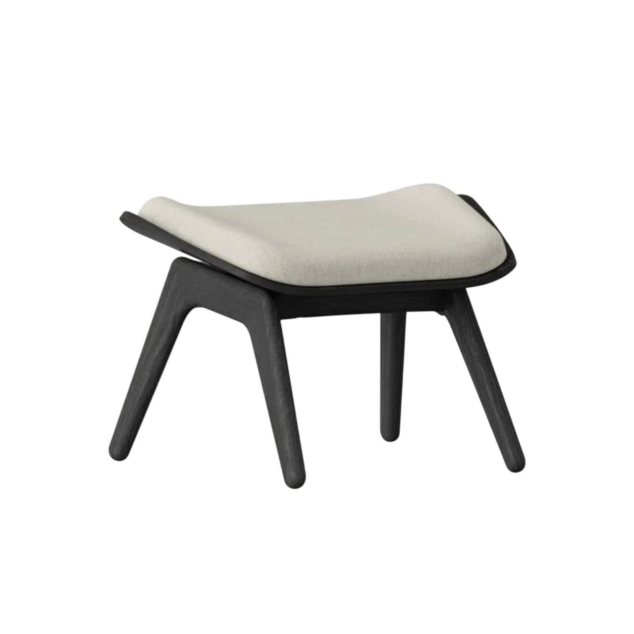 Poef READER zandkleurig met zwarte basis