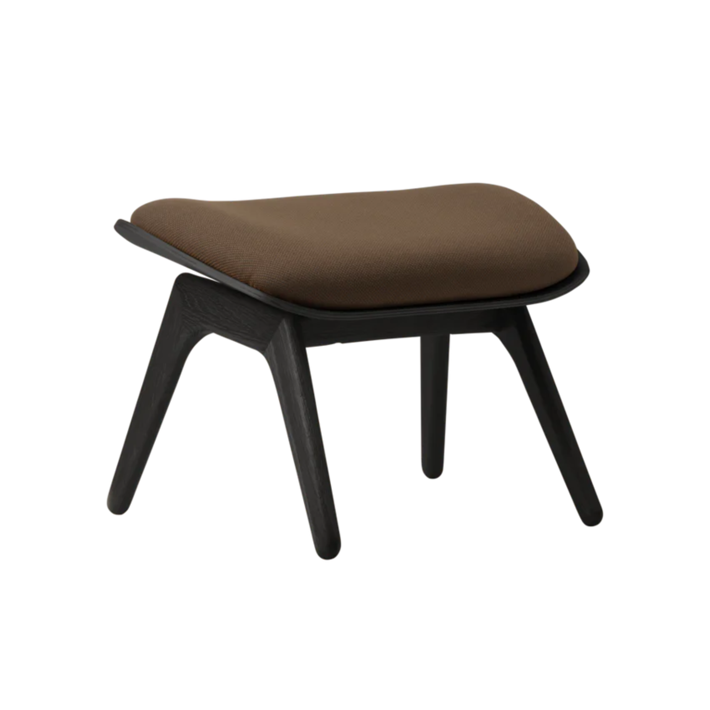 Fußhocker READER in Kaffee mit schwarzem Fußteil