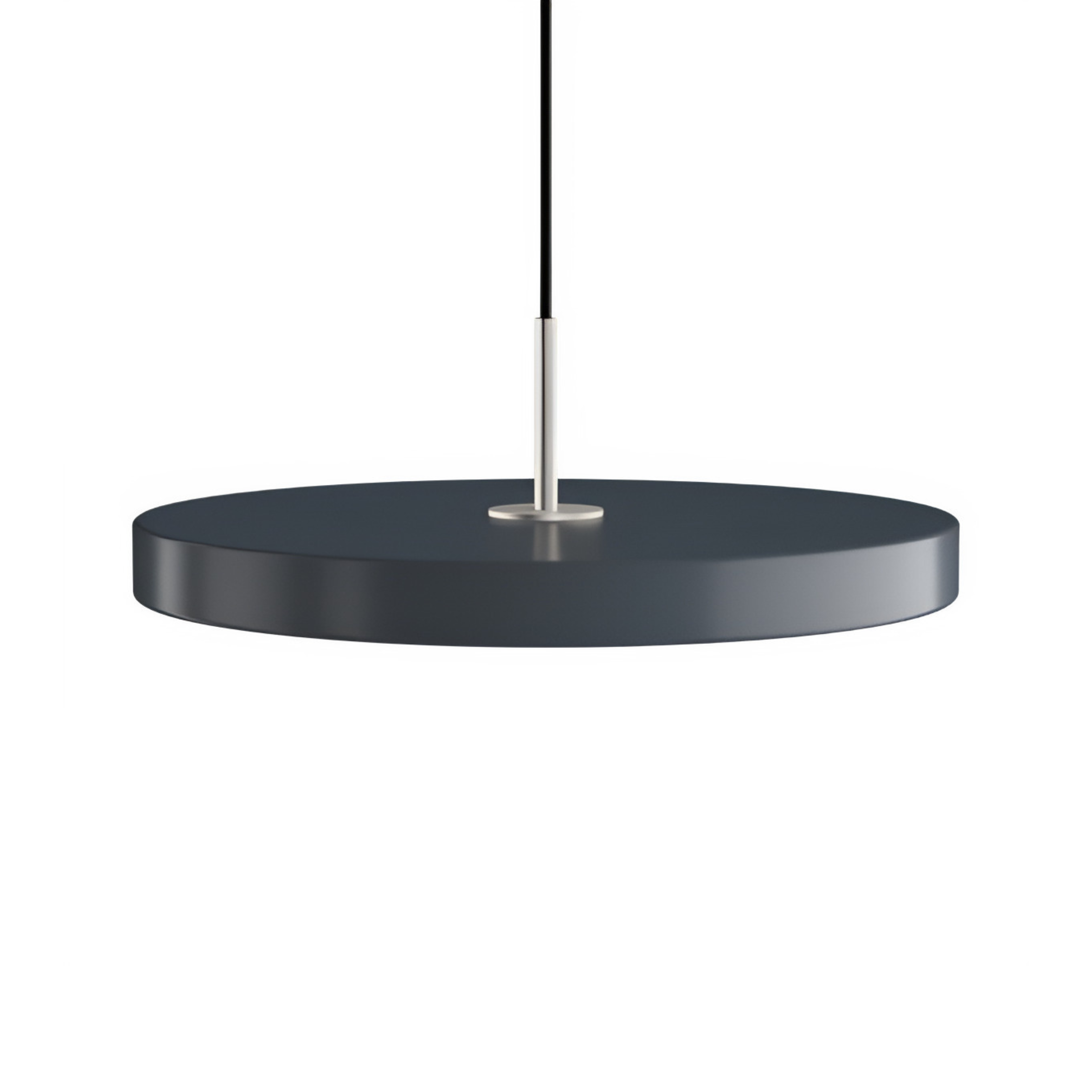 Hanglamp ASTERIA PLUS antraciet met zilveren inzetstuk