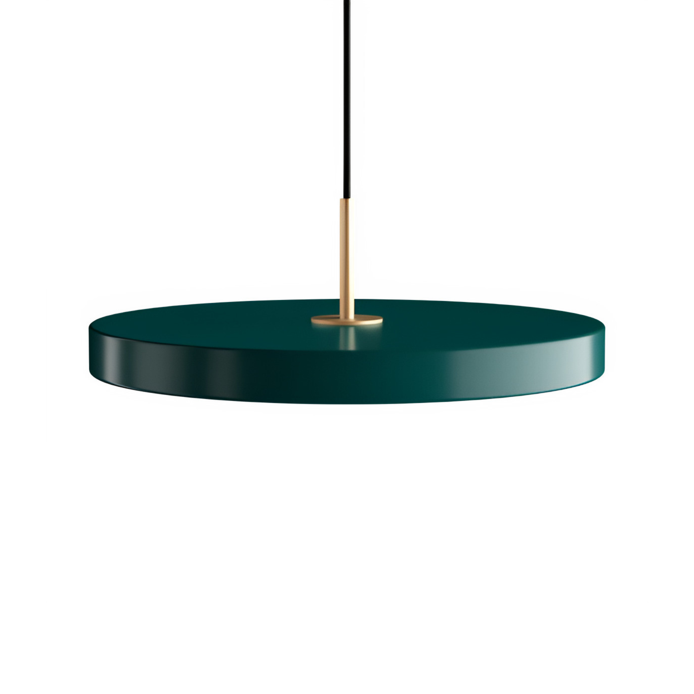 Hanglamp ASTERIA PLUS donkergroen met gouden inzetstuk