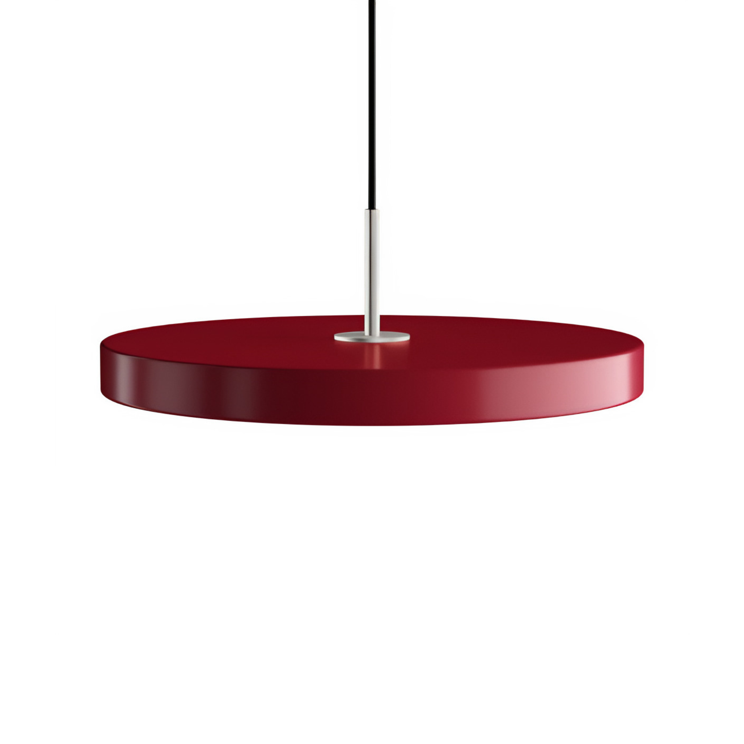 Hanglamp ASTERIA PLUS bordeaux met zilveren inzet