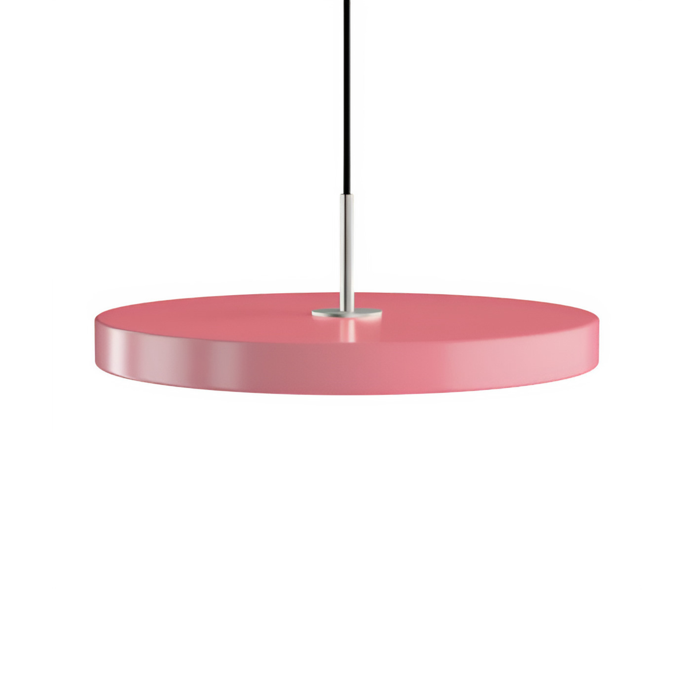 Hanglamp ASTERIA PLUS lichtroze met zilveren inzet