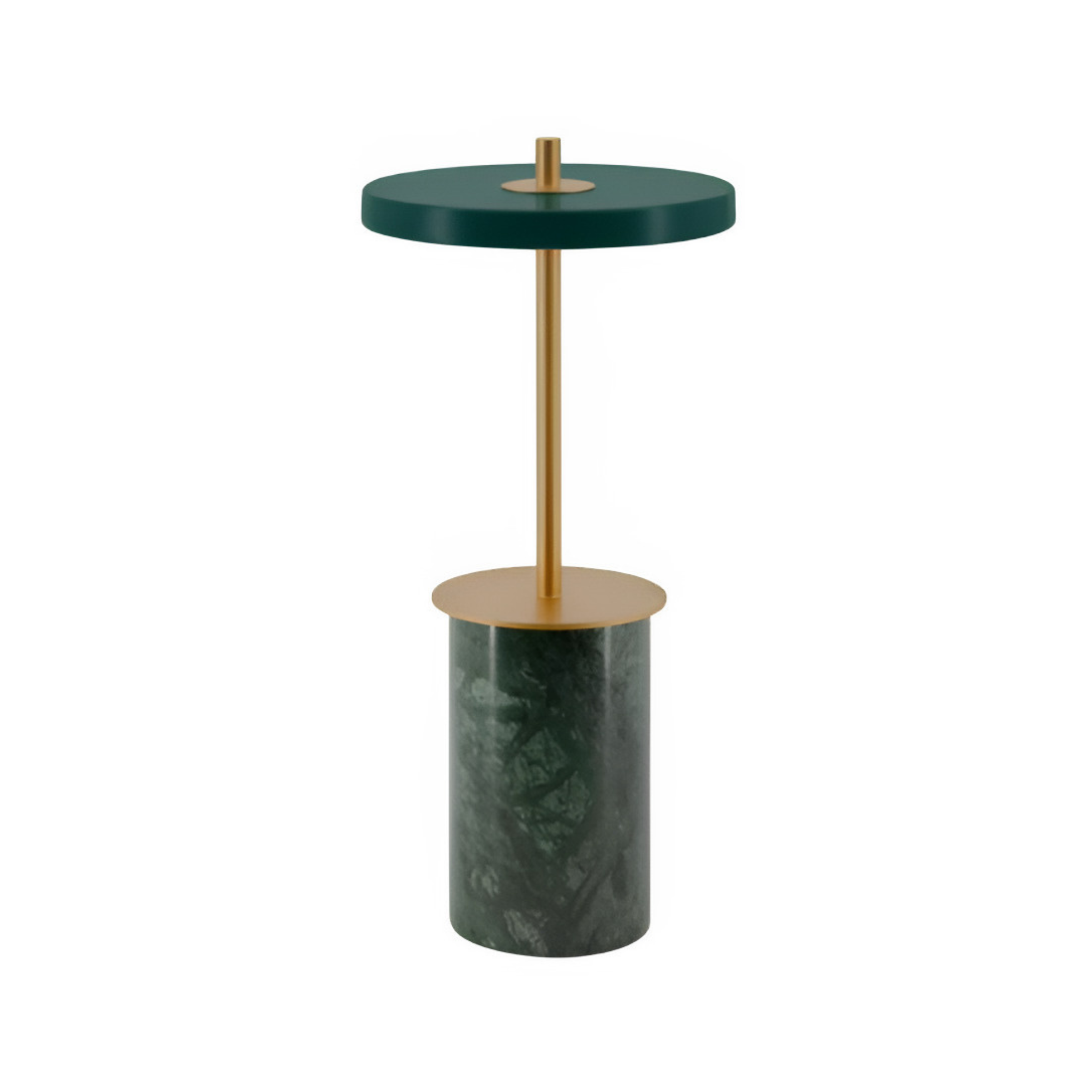 Asteria Move Mini Table Lamp Green Marble with Gold Accent