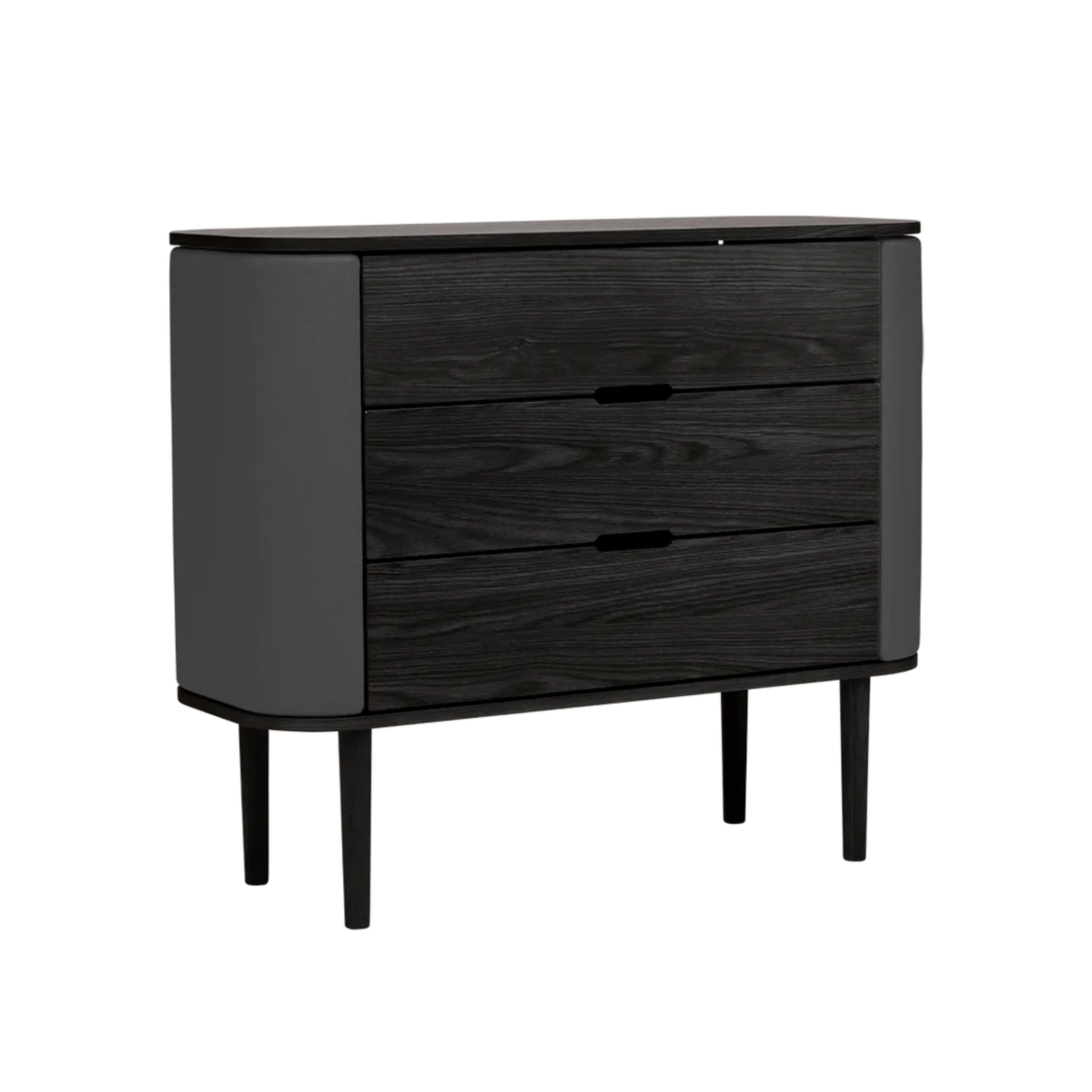 TREASURES kast donkergrijs met zwarte basis