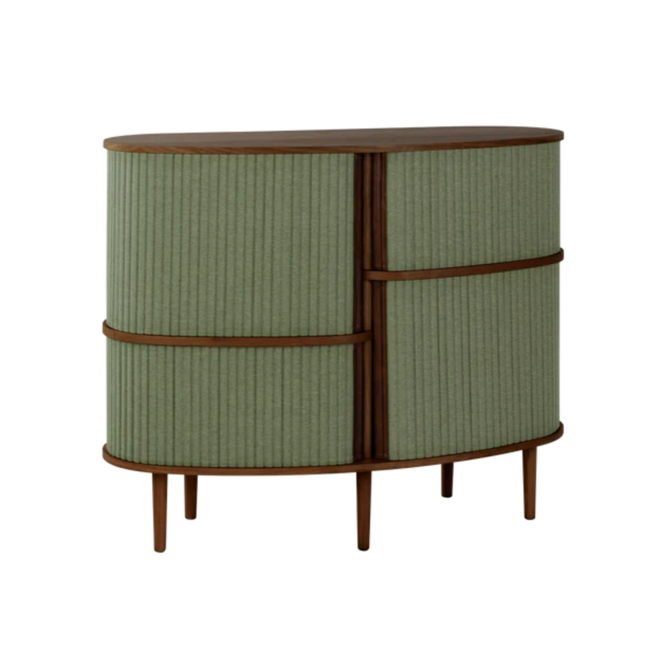 Kommode AUDACIOUS grün mit dunkler Eiche