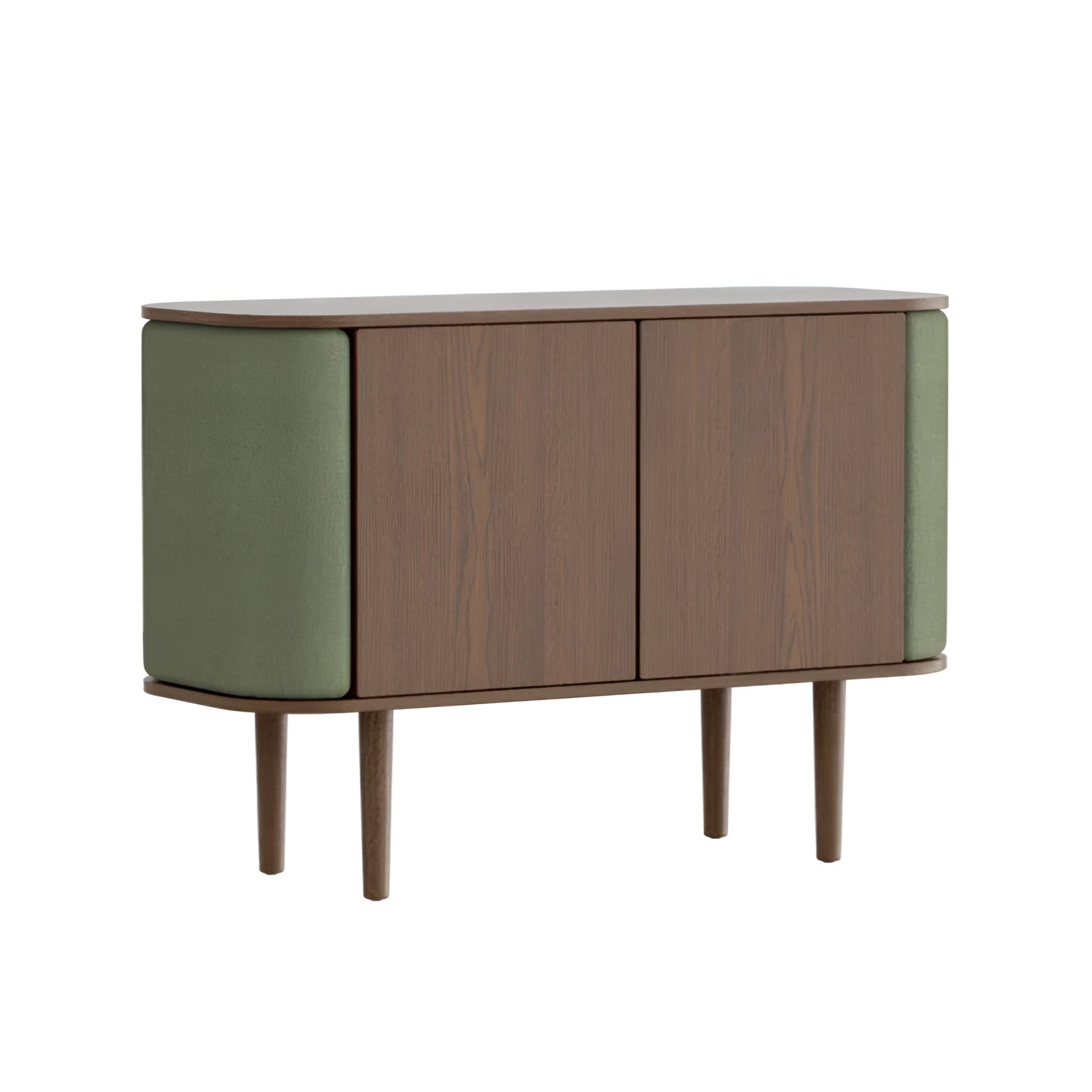 Kommode TREASURES grün mit dunkler Eiche