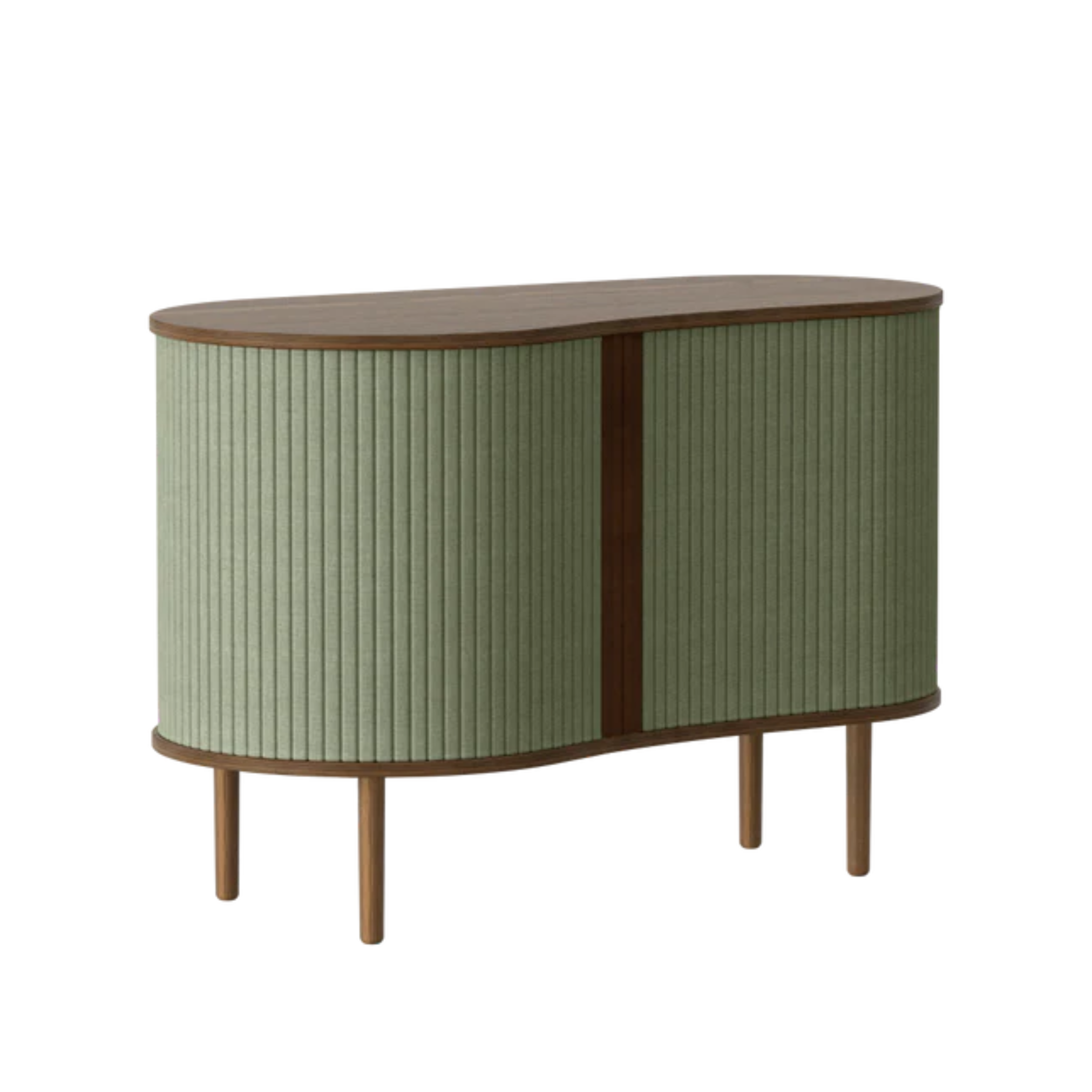 Kommode AUDACIOUS grün mit dunkler Eiche