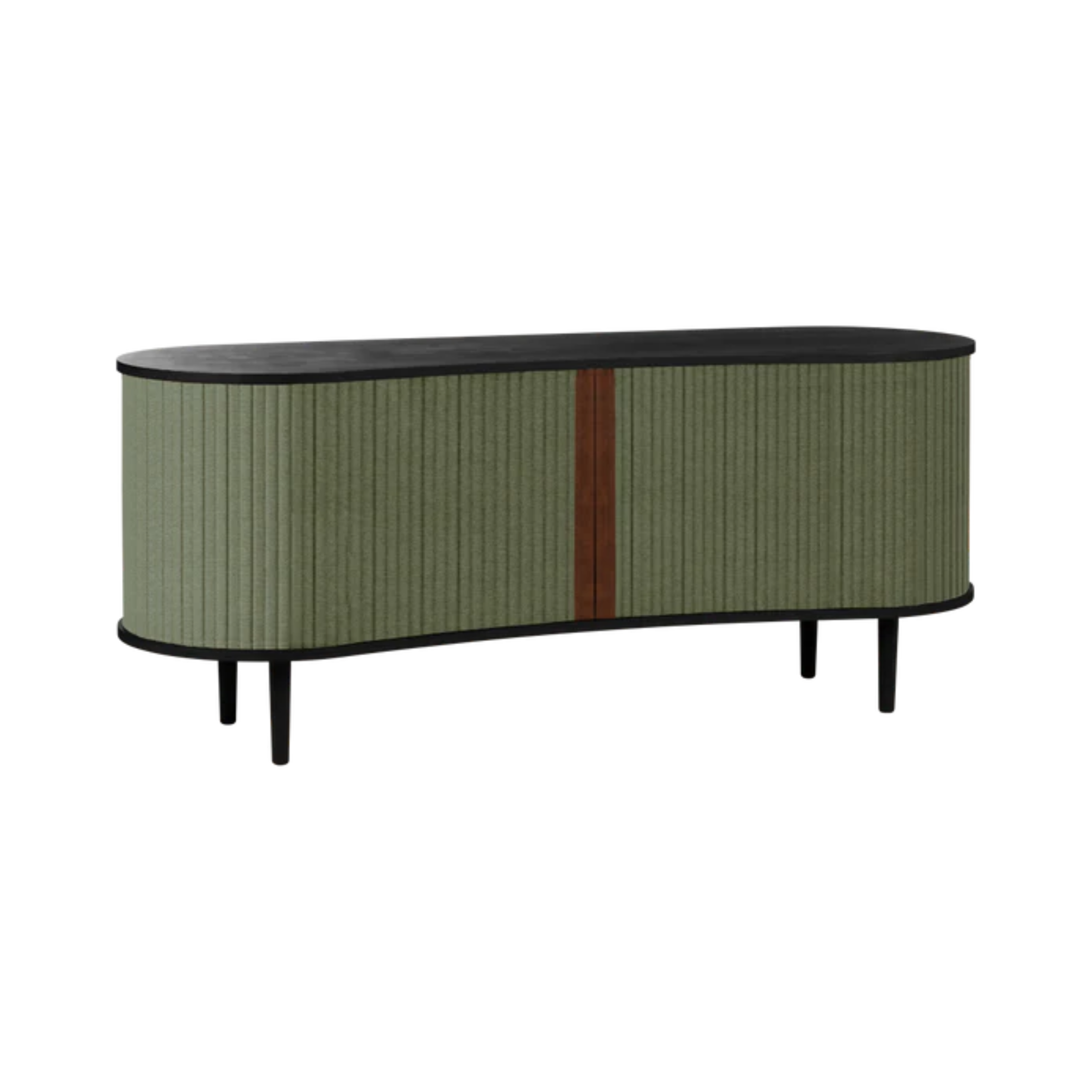 AUDACIOUS green RTV cabinet with black base