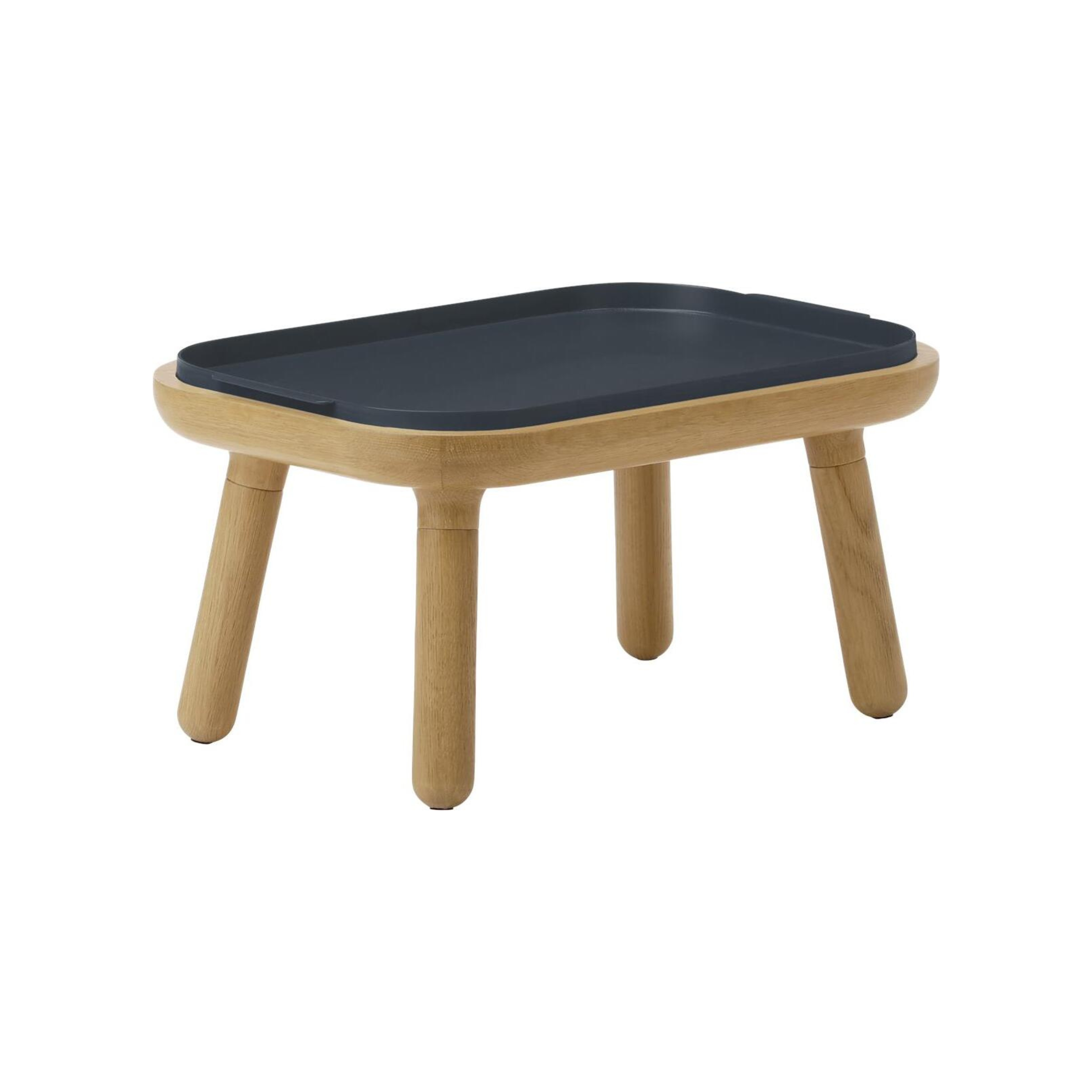 Koffietafel PAFF antraciet met eiken basis