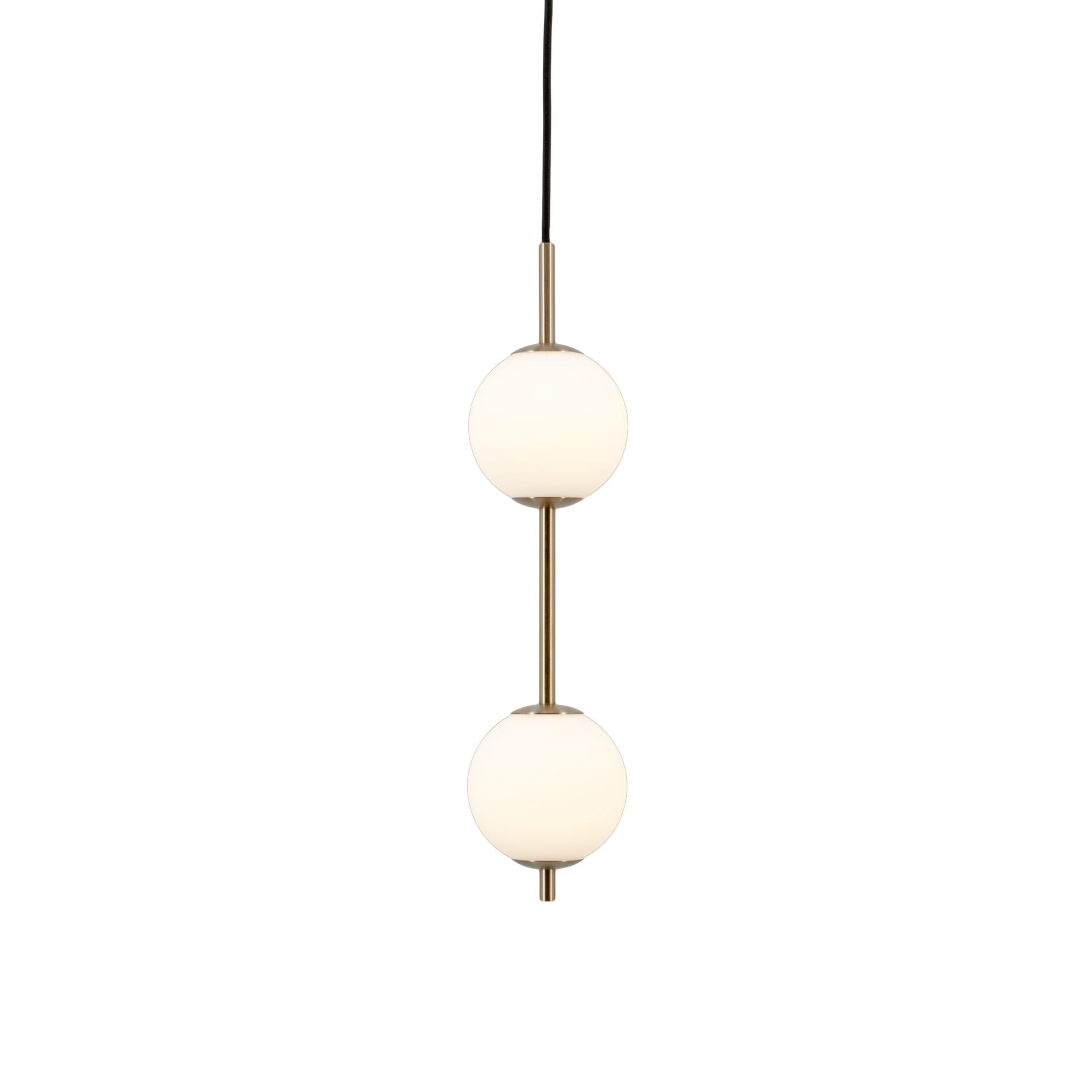 Pendelleuchte AUDREY weiß mit goldener Einlage