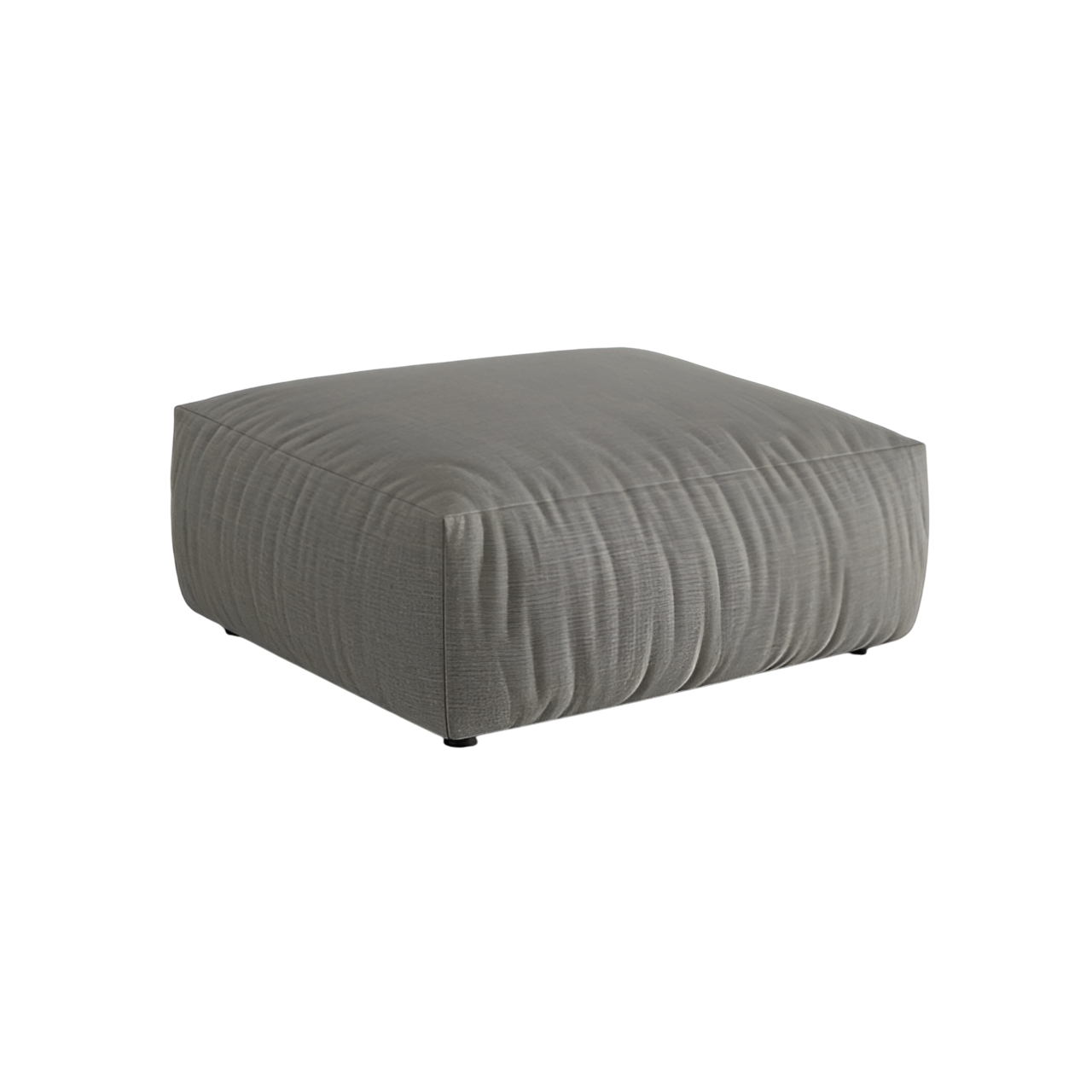 CHRIS gray chenille pouf