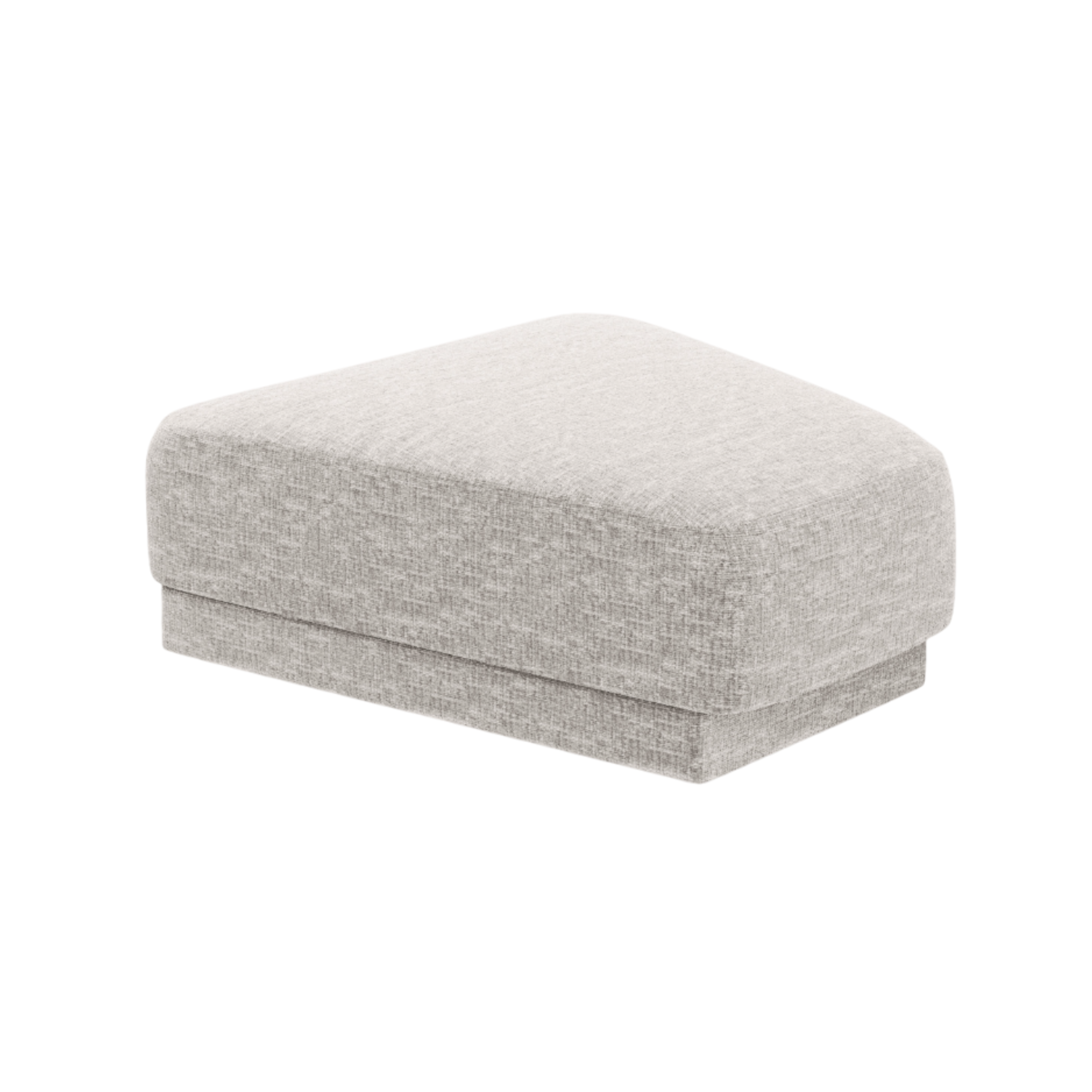 Pouf / module MILEY light gray chenille silky