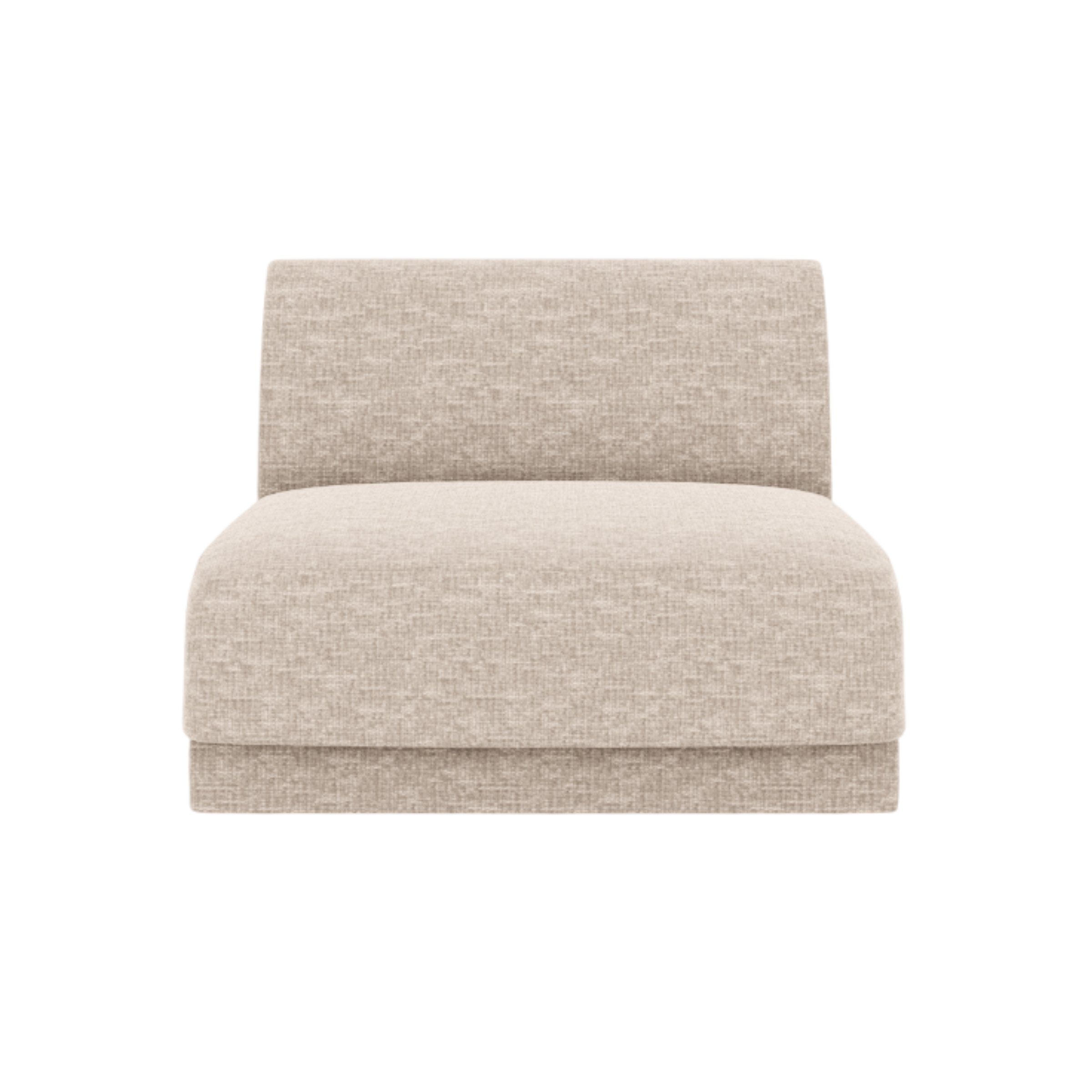 Armchair / module MILEY beige silky chenille