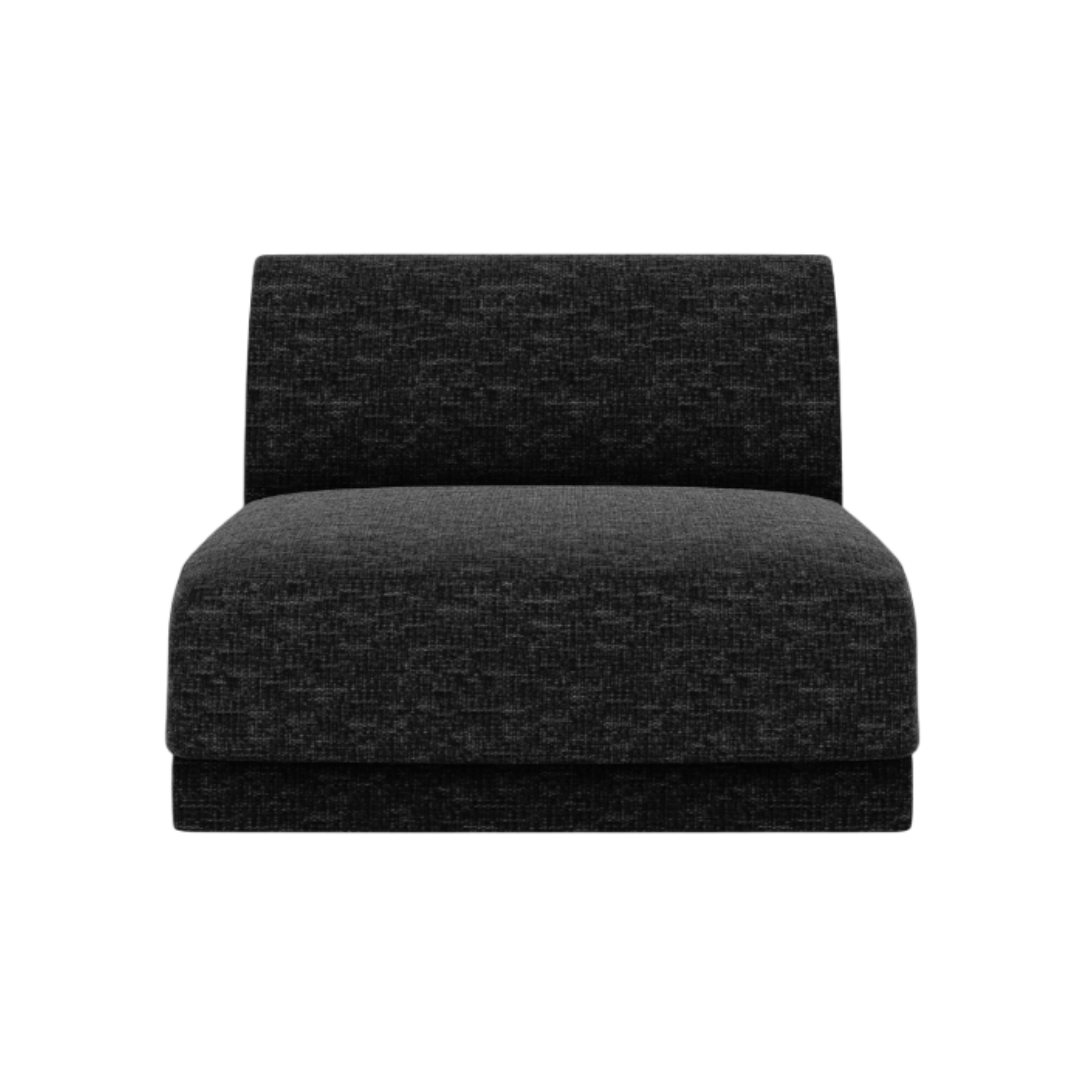 Sessel / Modul MILEY schwarzer Chenille seidig