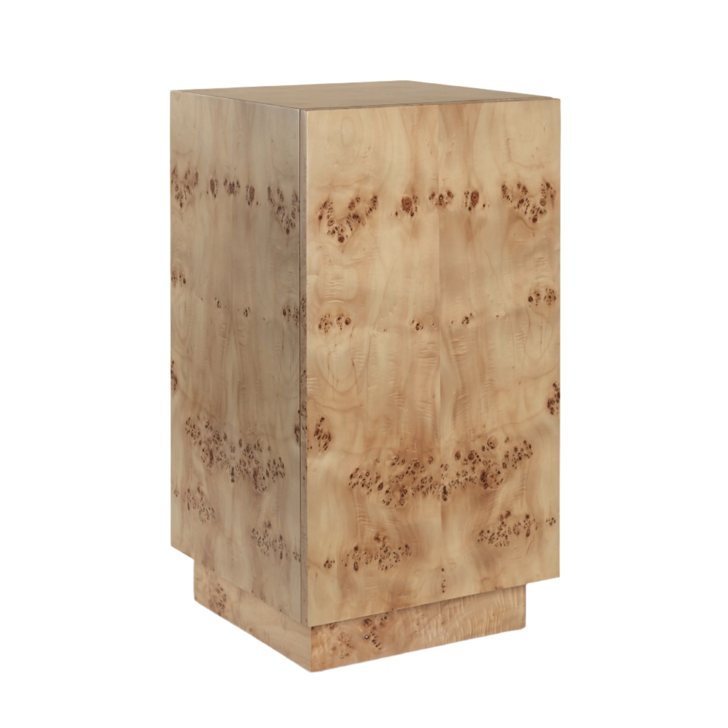 BURL veneer side table with poplar burl