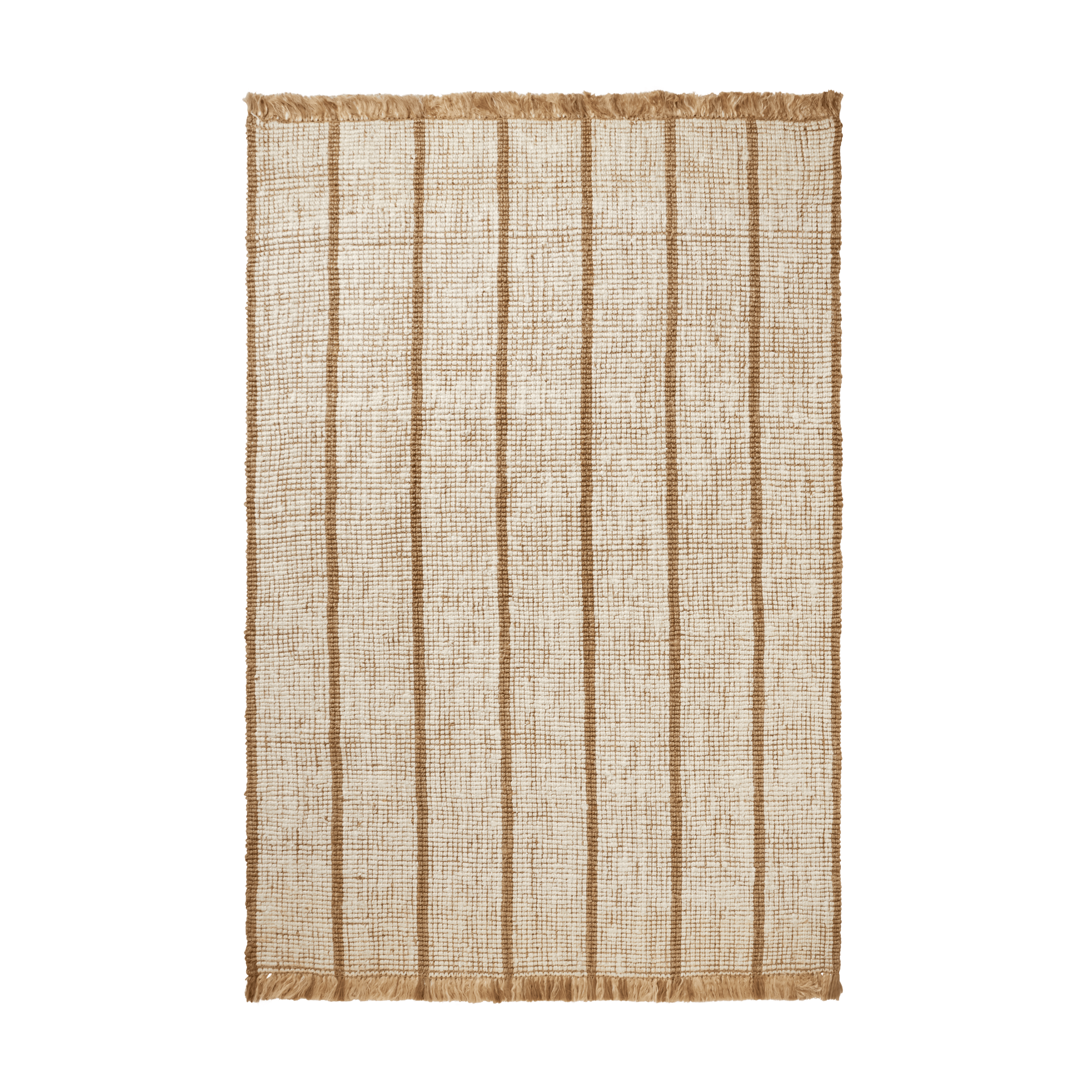 Vloerkleed ATHENS STRIPES crème met jute