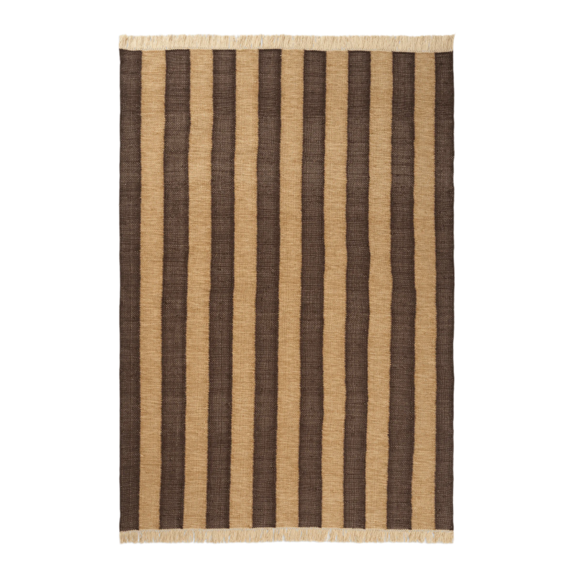 IVES chocoladekleurig tapijt met beige