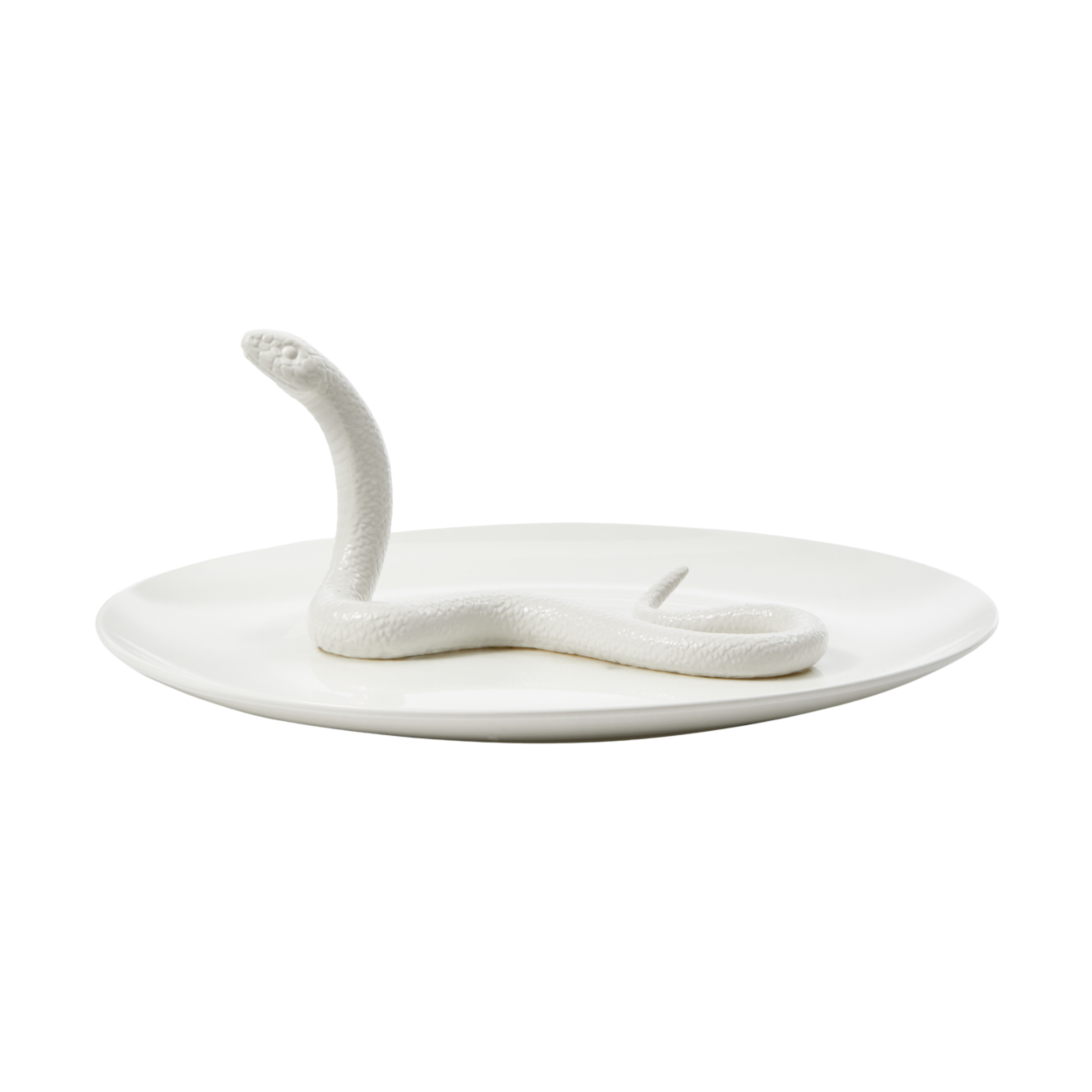decoratieve schaal SNAKE wit