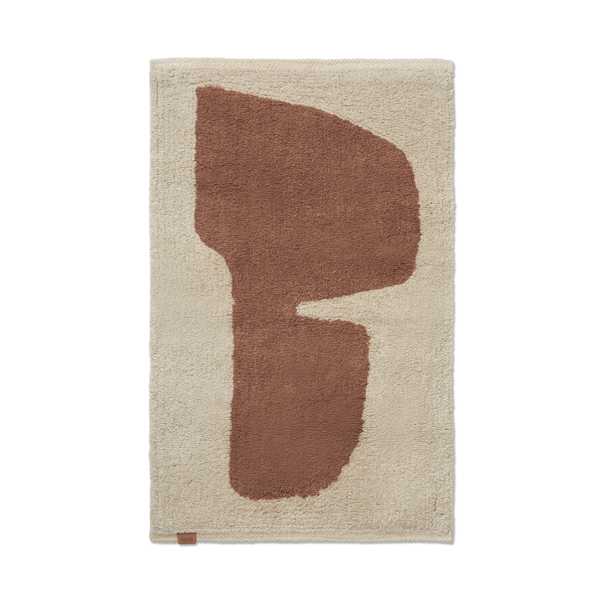 LAY WASHABLE rug in rust with beige