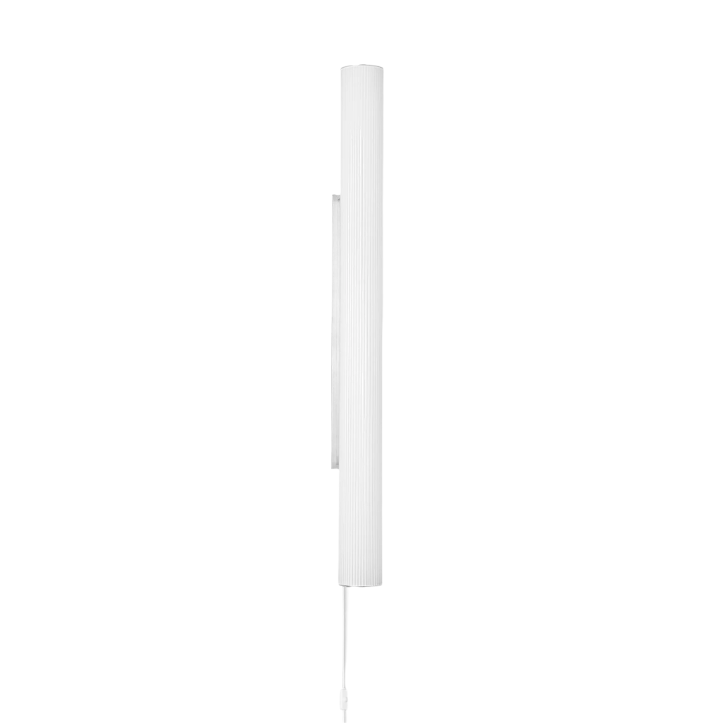 VUELTA LONG wall lamp in white with a steel finish