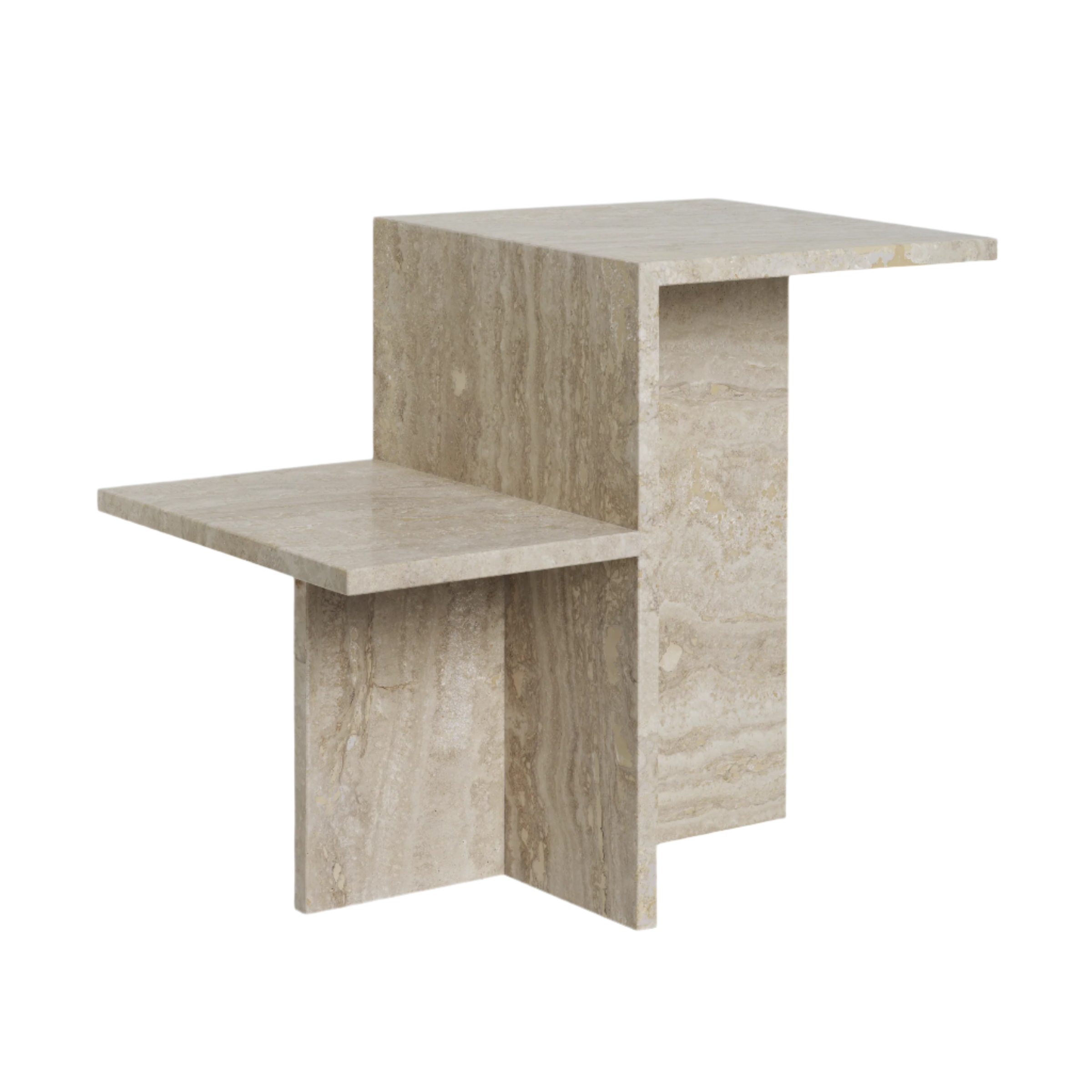 DISTINCT Beistelltisch aus Sandtravertin
