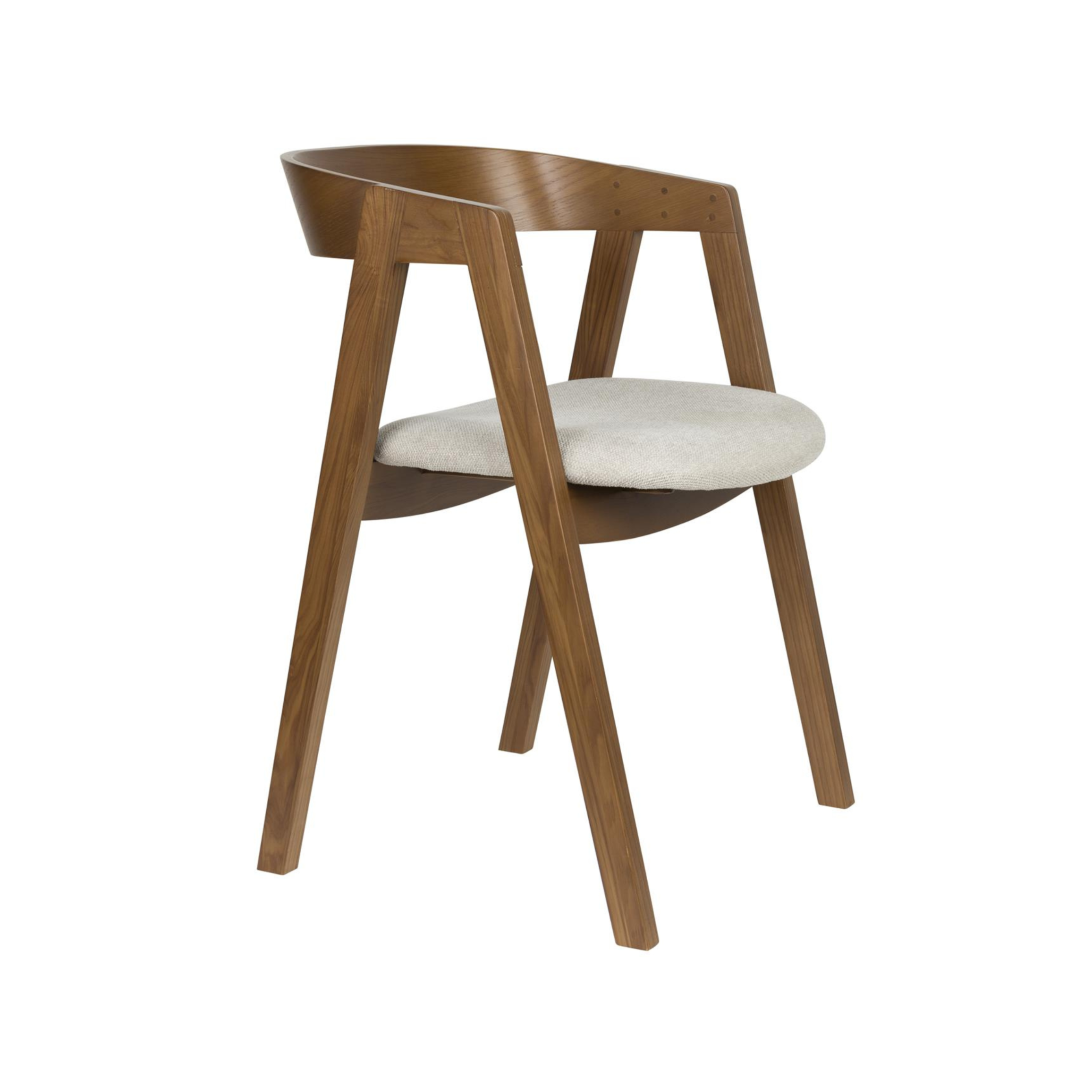 Stoel MADS donkerbruin met een beige zitting