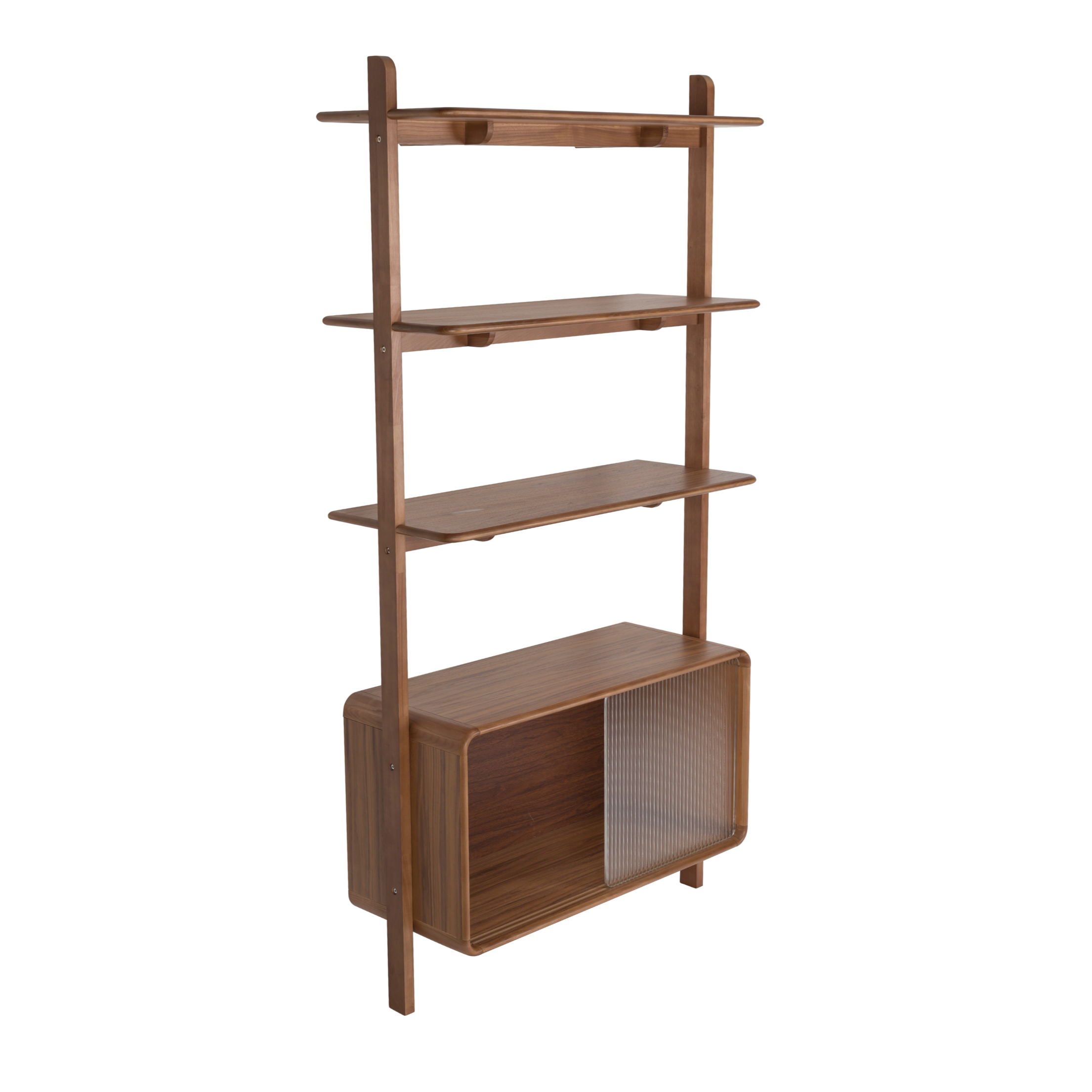 RISE dark veneer shelf