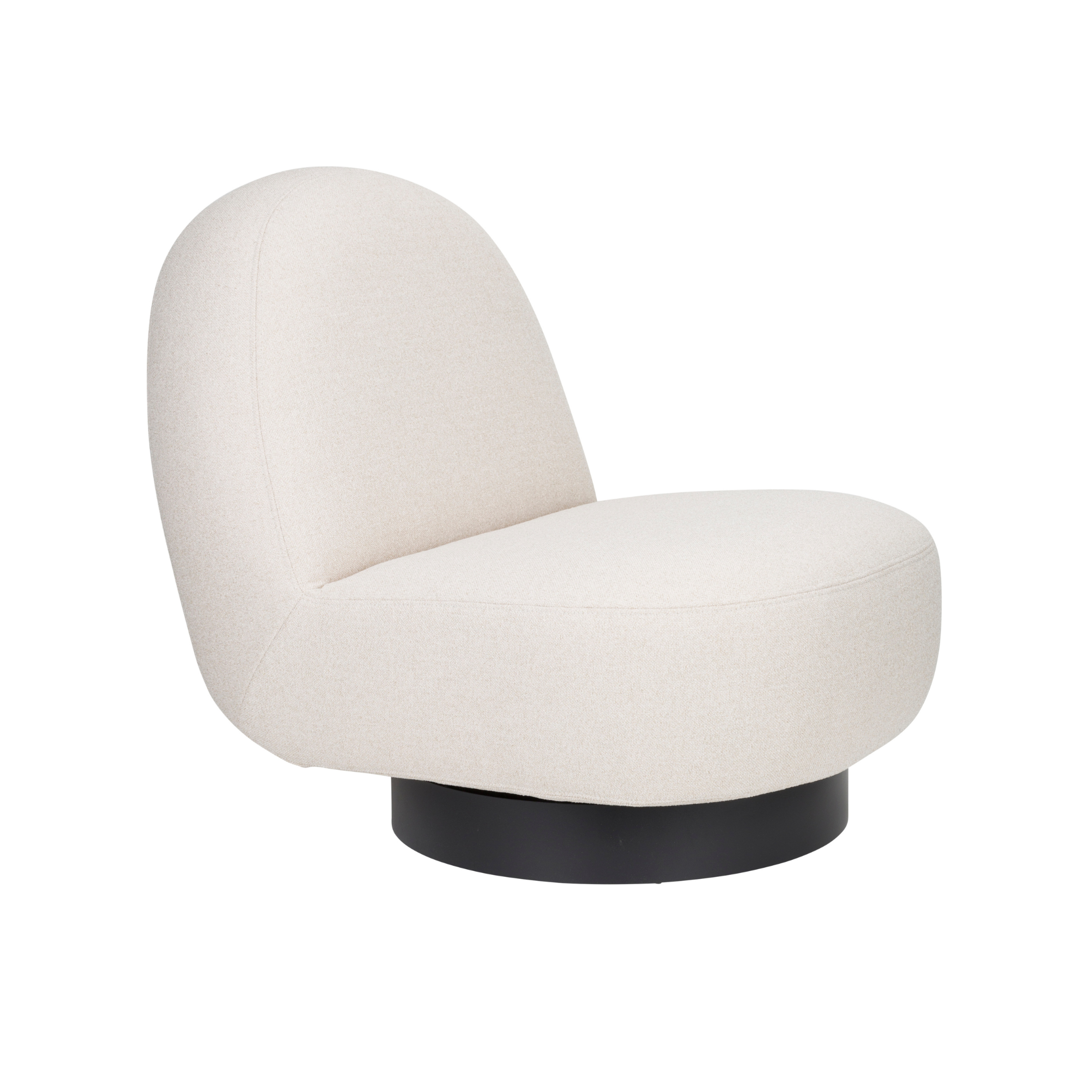 Fauteuil EDEN latte met zwarte basis